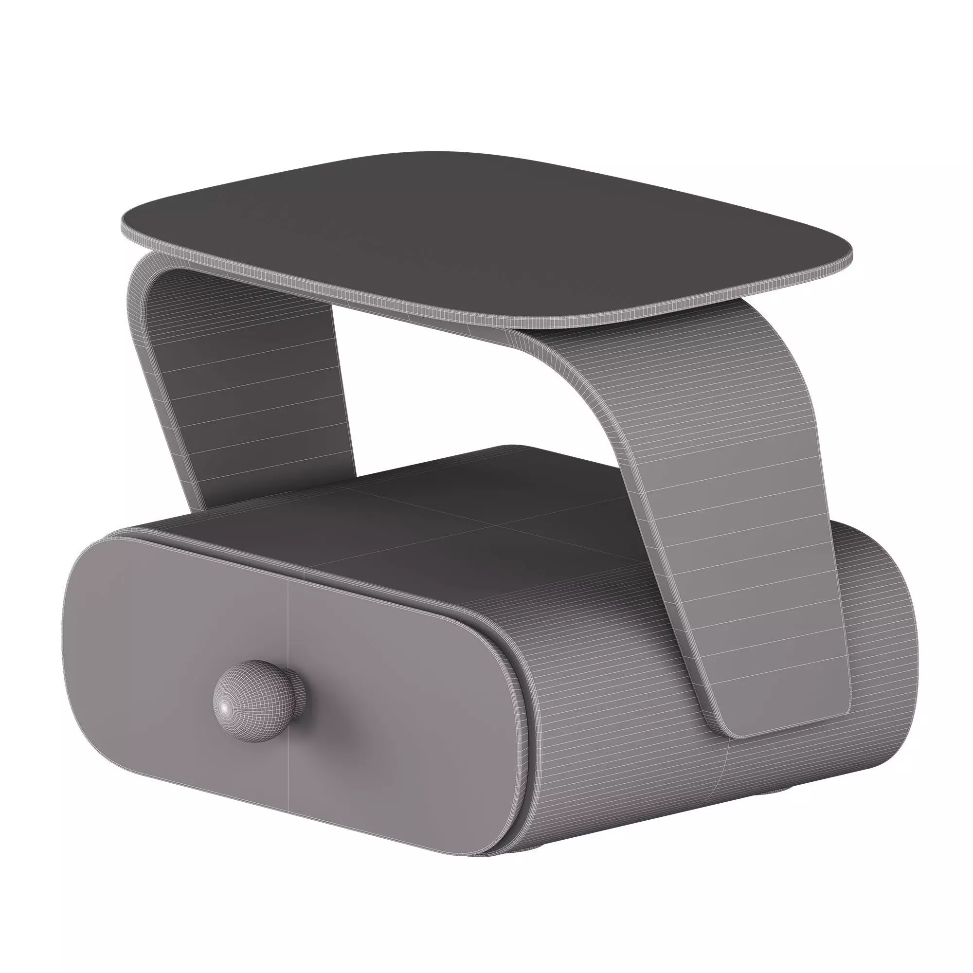 Designer bedside table Cellario 3D model_4