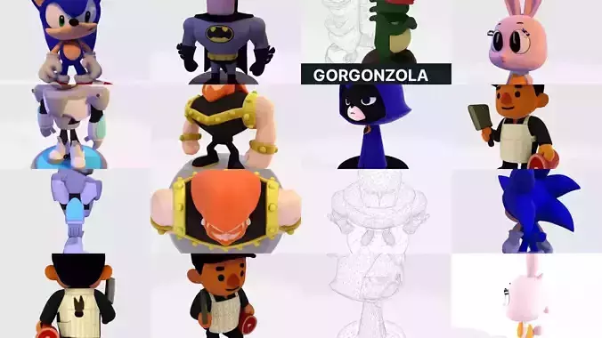 The Ultimate  40 Stylized Models Cute Cartoon 3D Print Pack  3D Model Collection