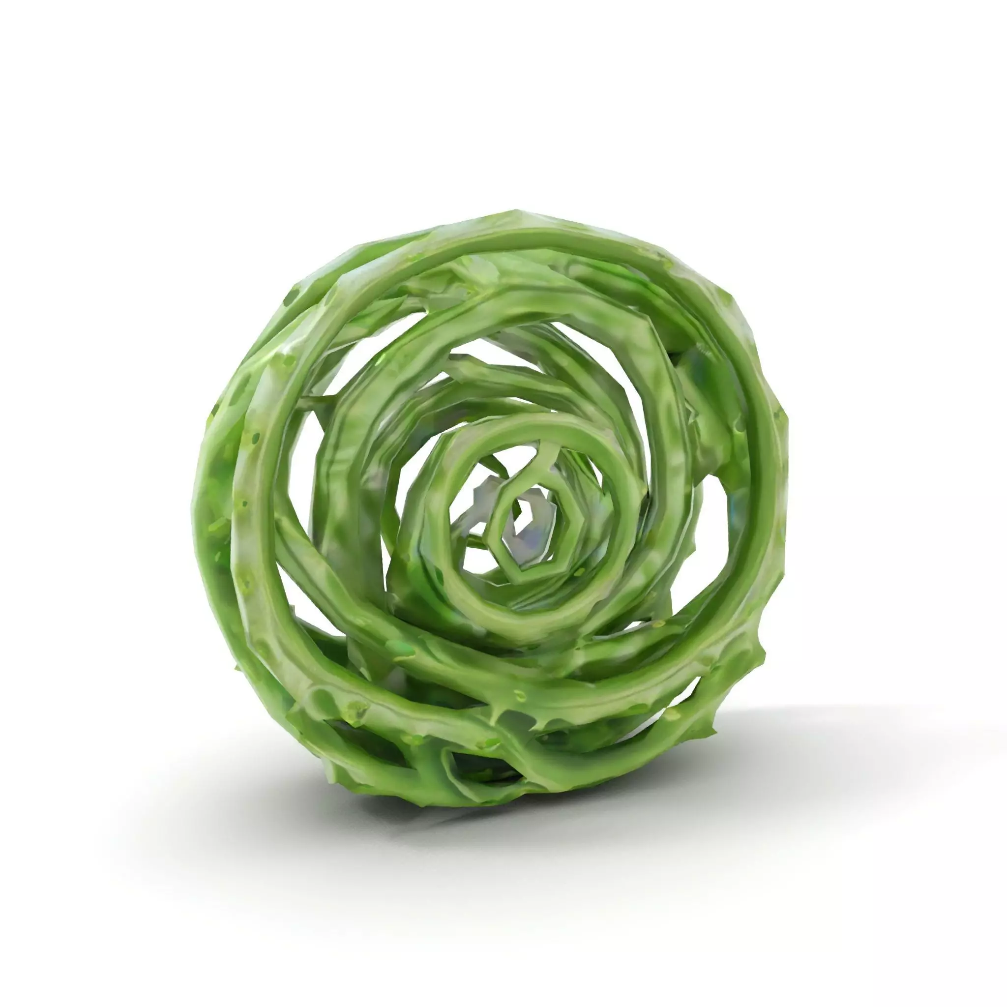 Green Spiral Thorn model pack Low-poly 3D model_7
