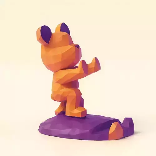 Futuristic Origami Phone Stand STL 3D print model