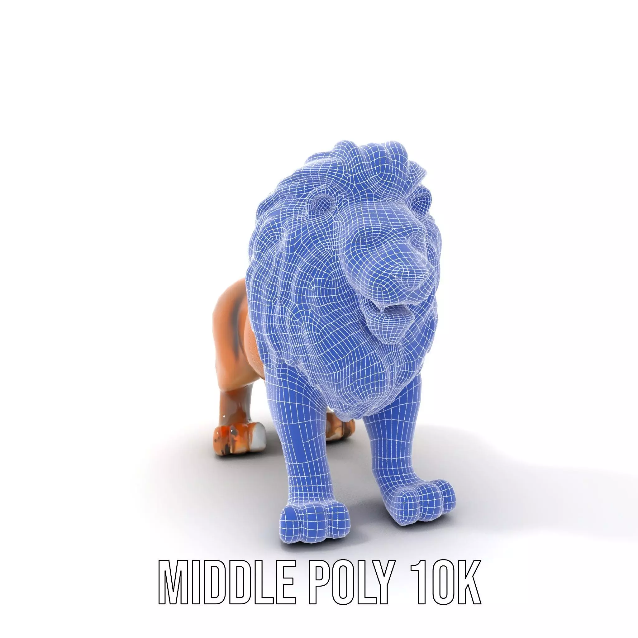 Bronze Lion Sculpture model pack Low-poly 3D model_24