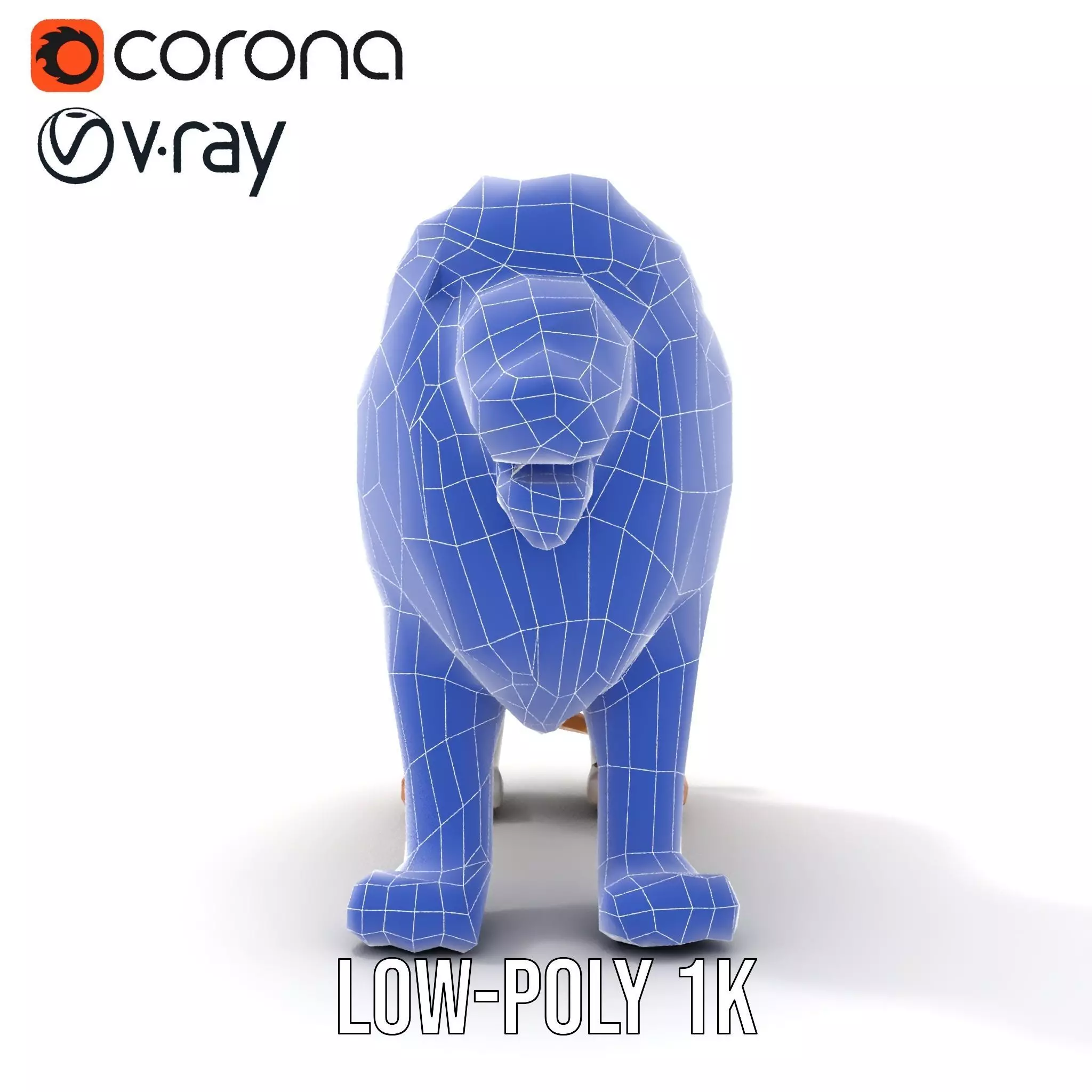 Bronze Lion Sculpture model pack Low-poly 3D model_28