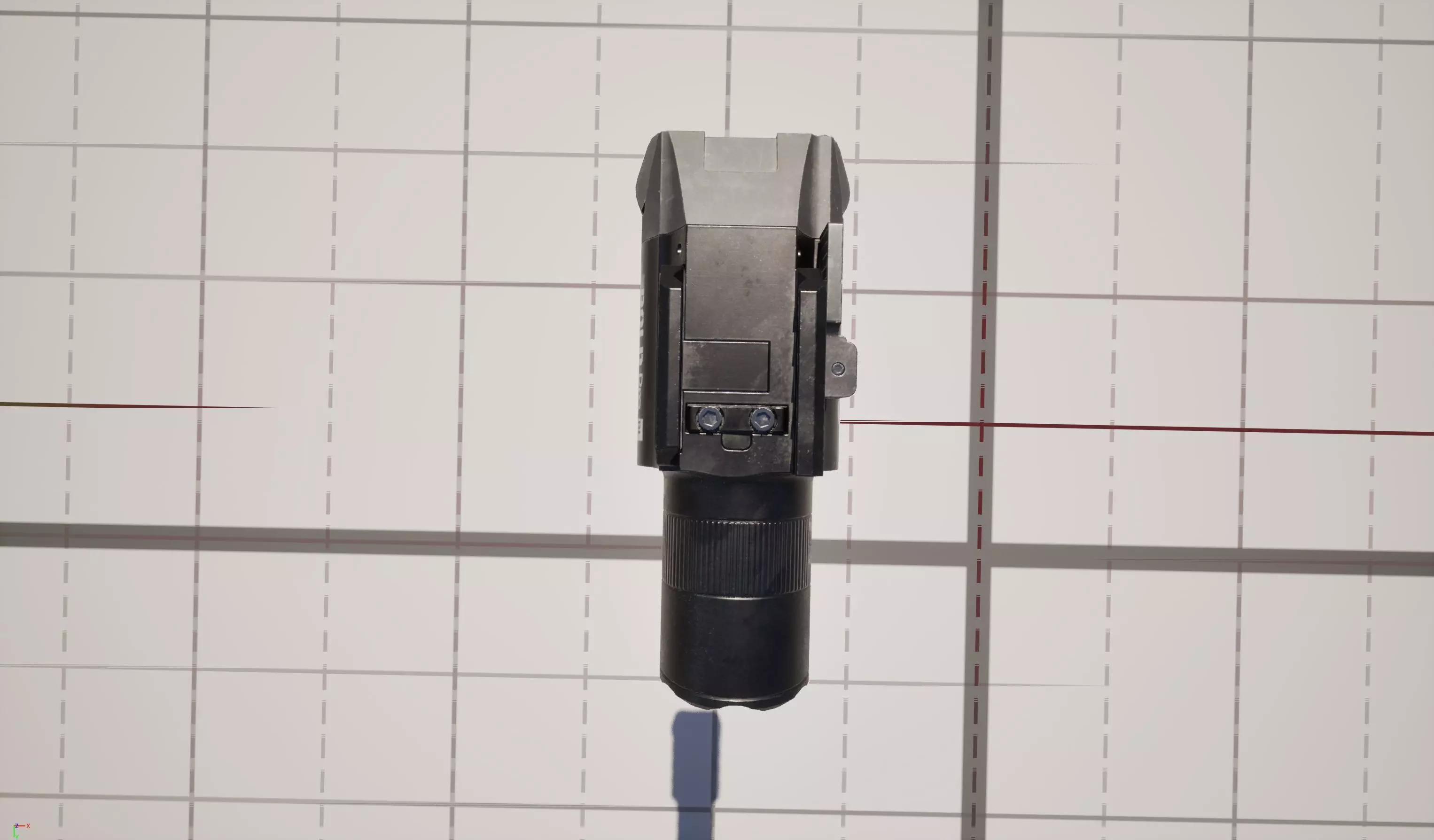 Tactical Flashlight Pro Low-poly 3D model_14