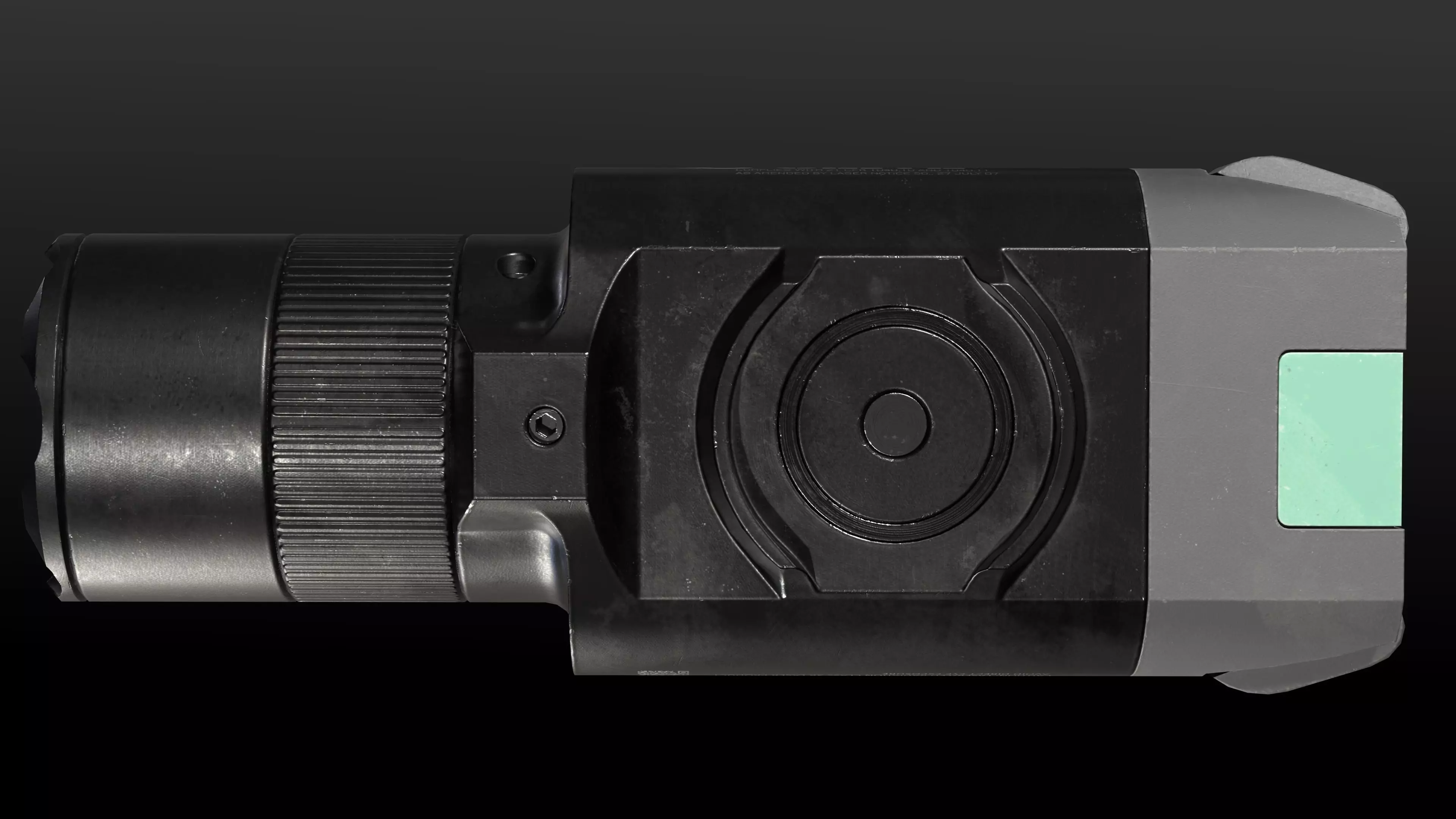 Tactical Flashlight Pro Low-poly 3D model_6