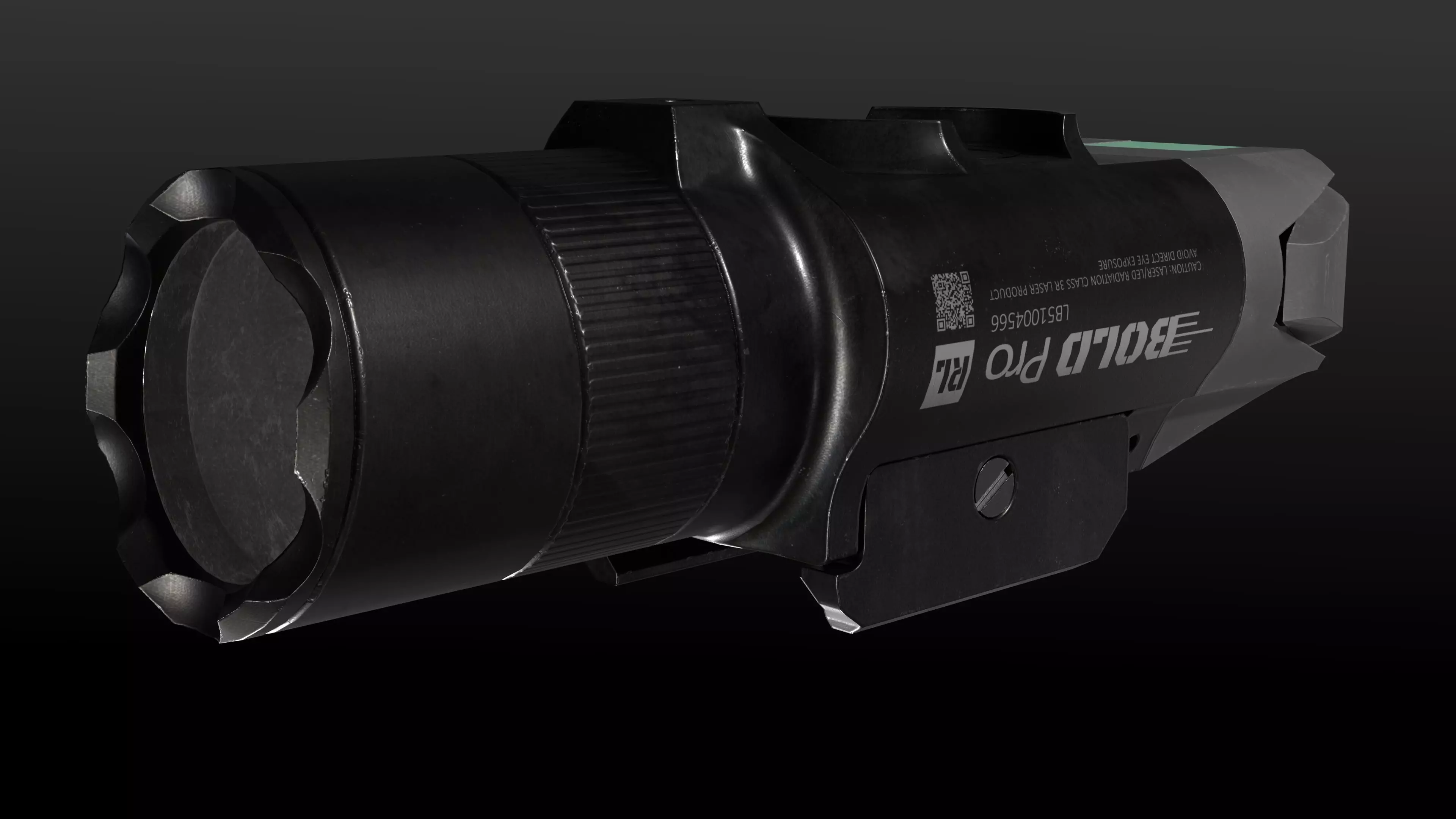 Tactical Flashlight Pro Low-poly 3D model_0