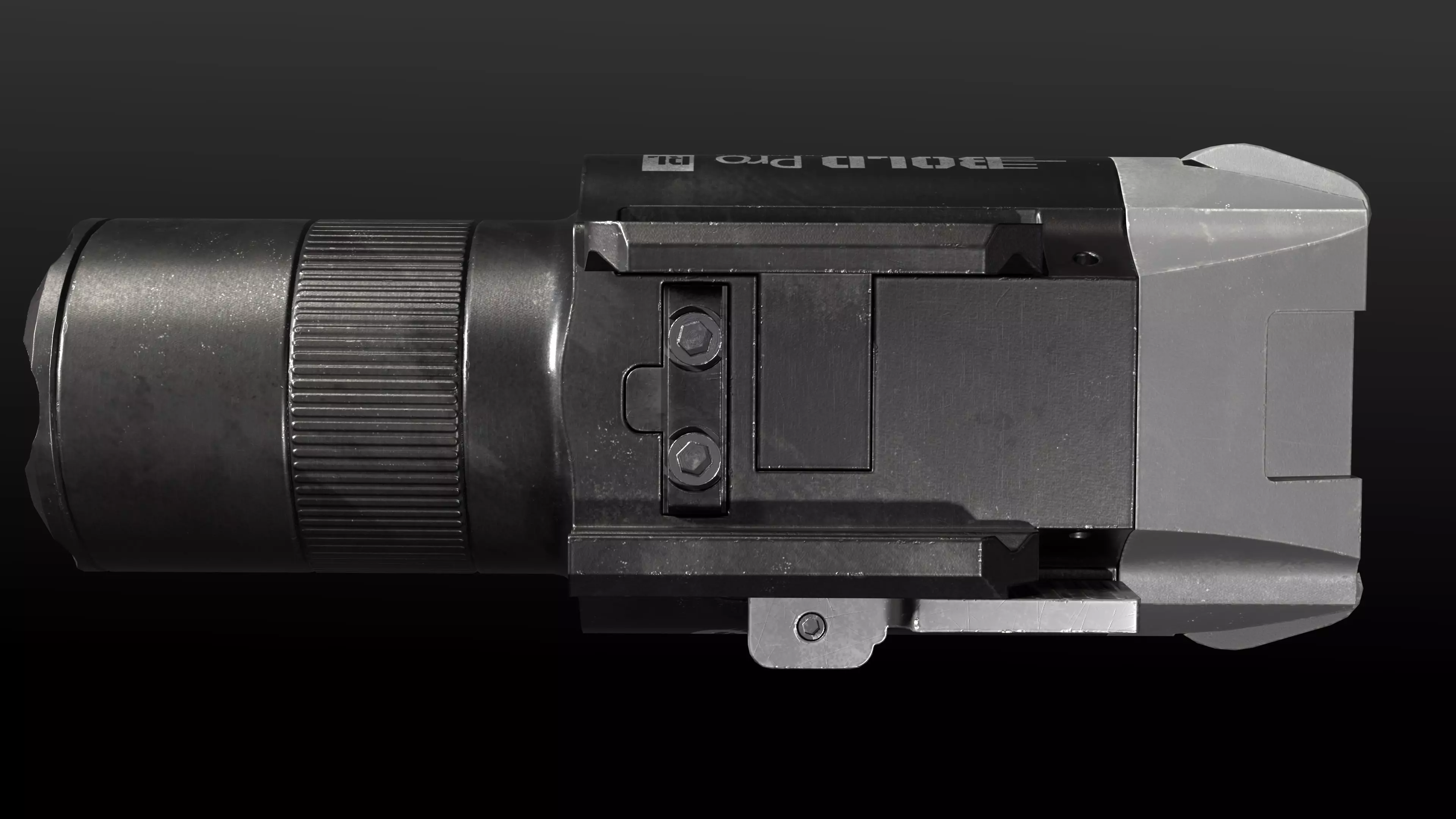 Tactical Flashlight Pro Low-poly 3D model_7