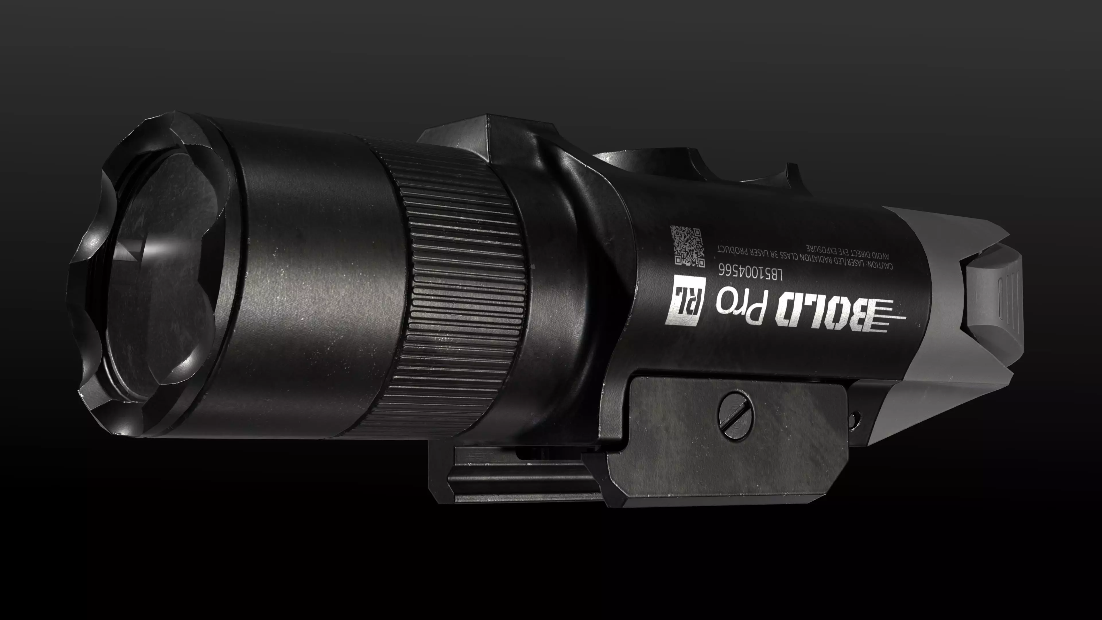 Tactical Flashlight Pro Low-poly 3D model_4