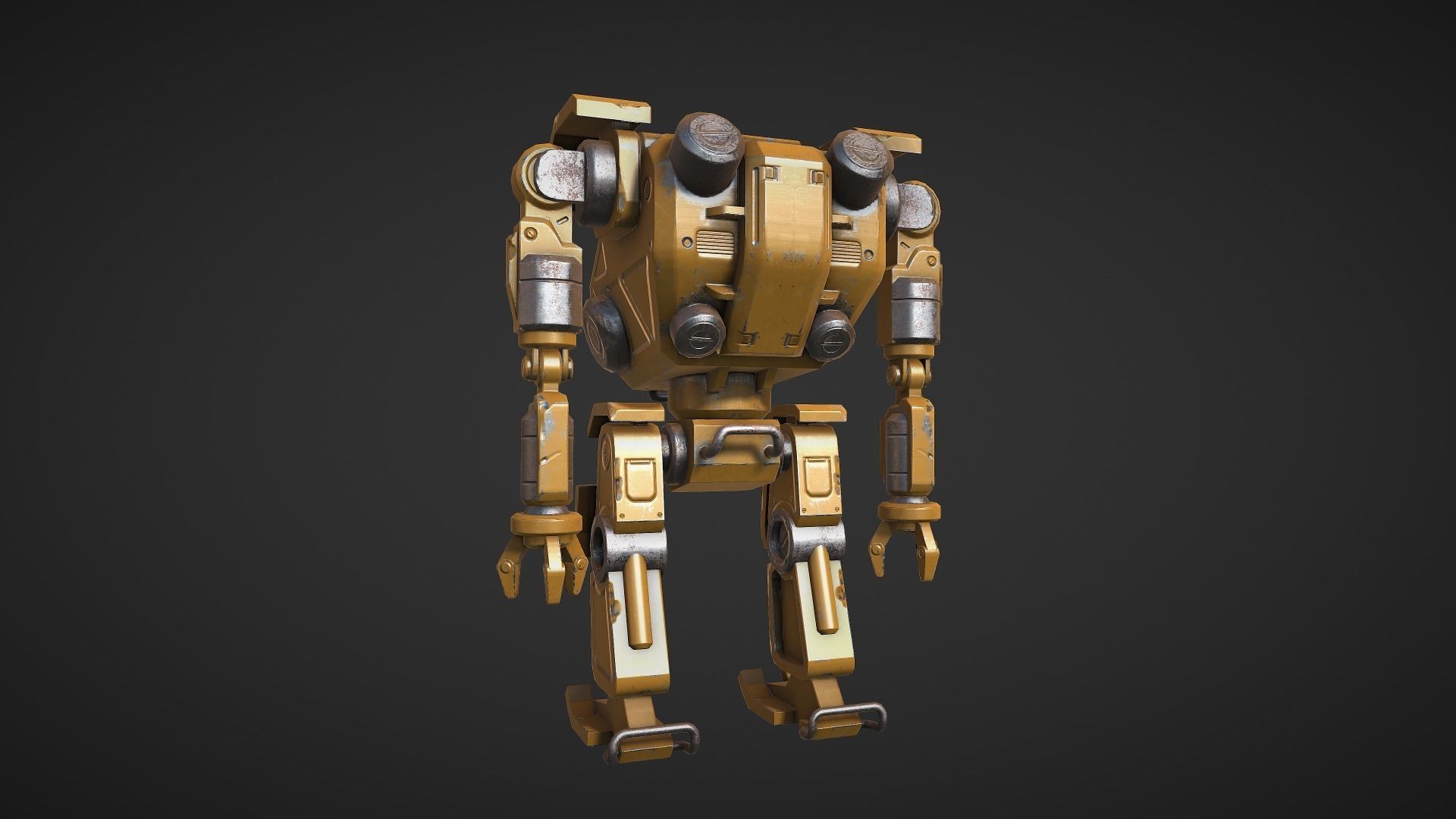 Mech power loader Low-poly 3D model_2