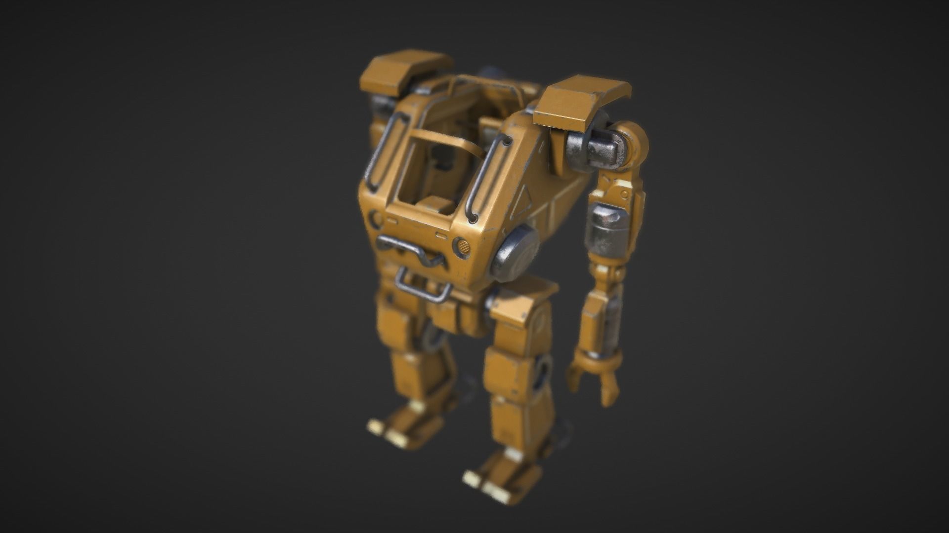 Mech power loader Low-poly 3D model_3