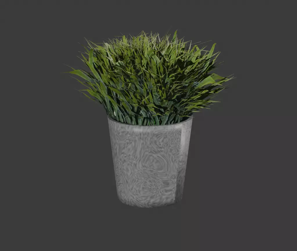 Table pot of graas 3D model_0