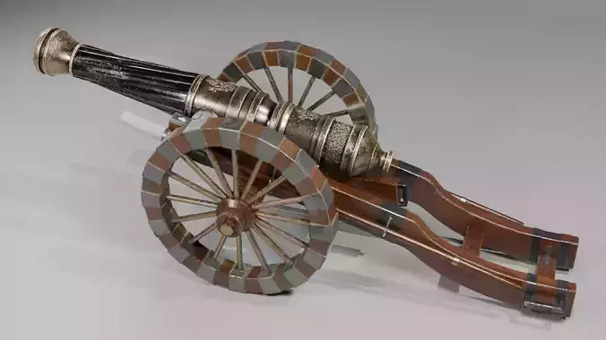 cannon Low-poly 3D model