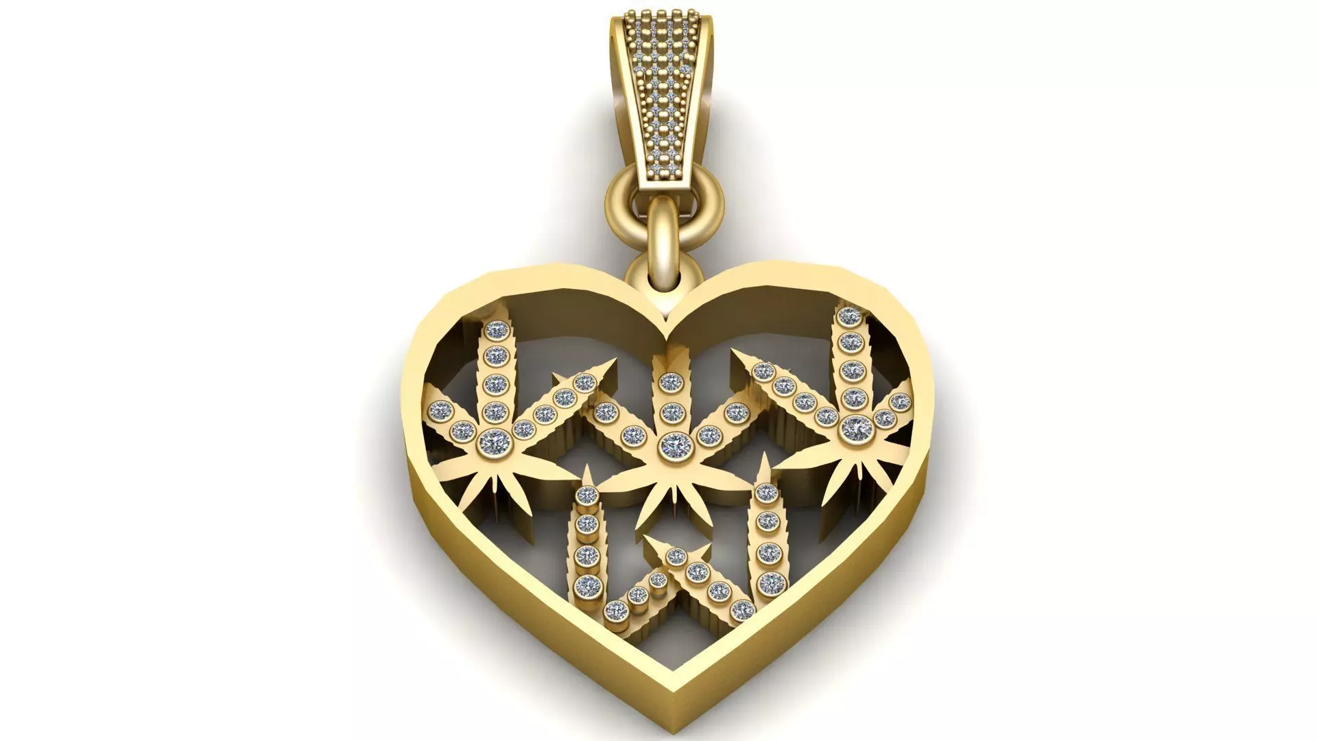 Heart Pendant 3D Printable Model 3D print model