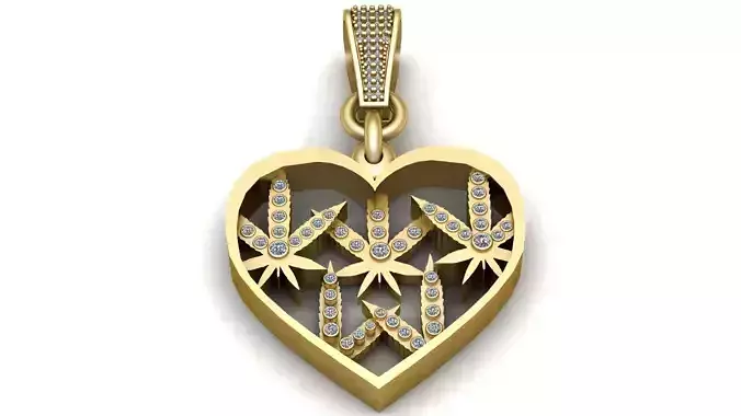  Heart Pendant 3D Printable Model