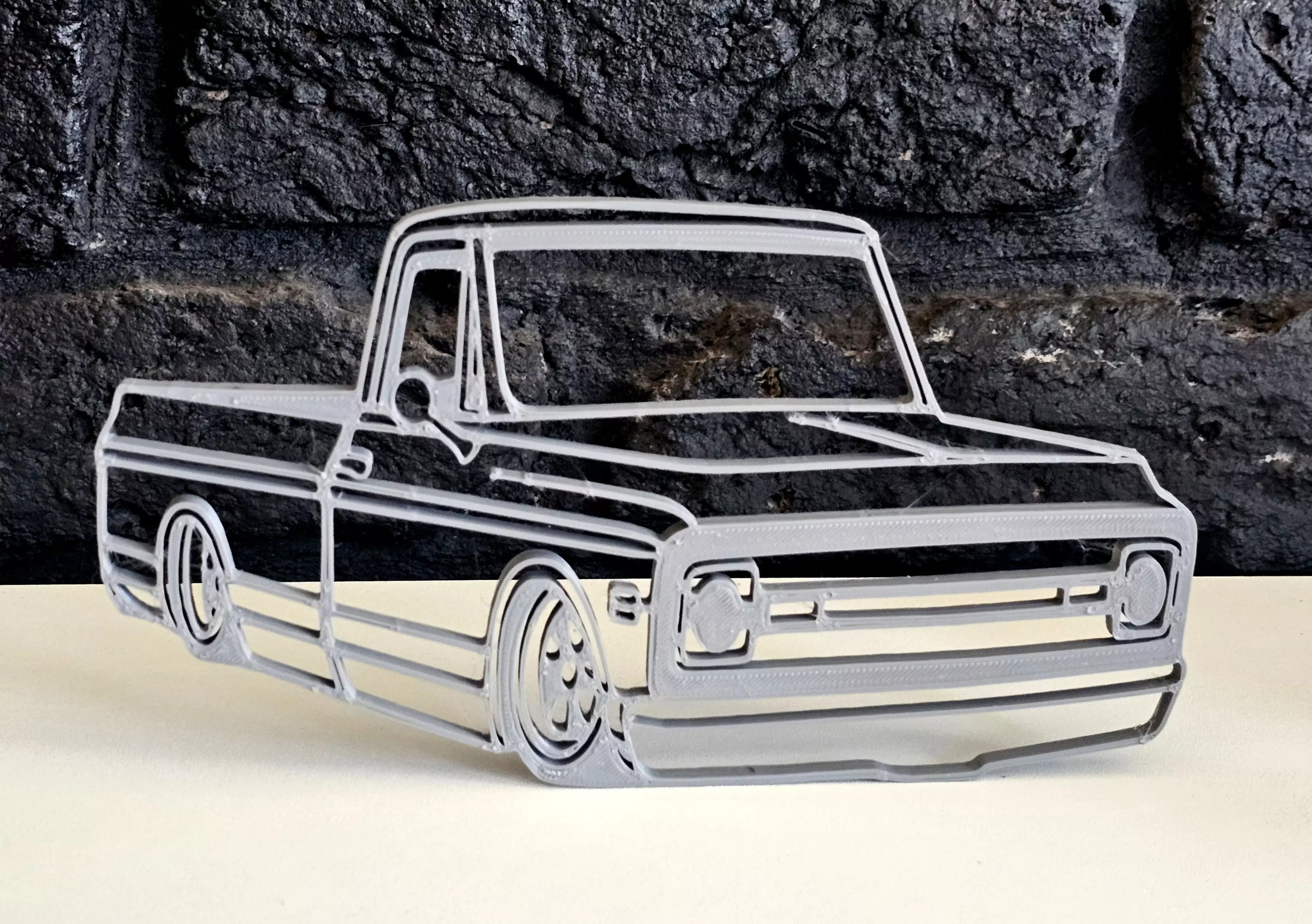 C10 chevy wall art 3D print model