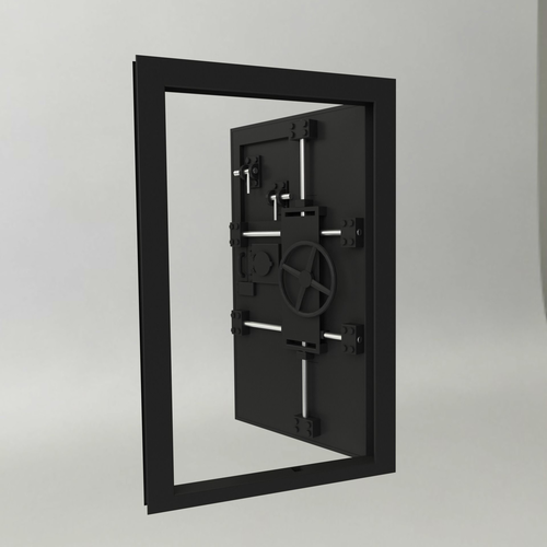 WWII bunker steel secure door