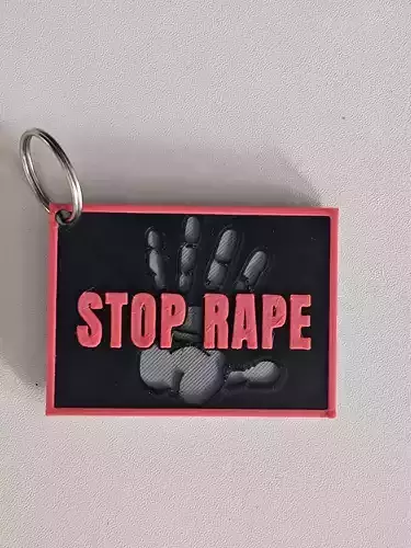 No Rape Keyring  A Symbol of Strength and Solidarity 
