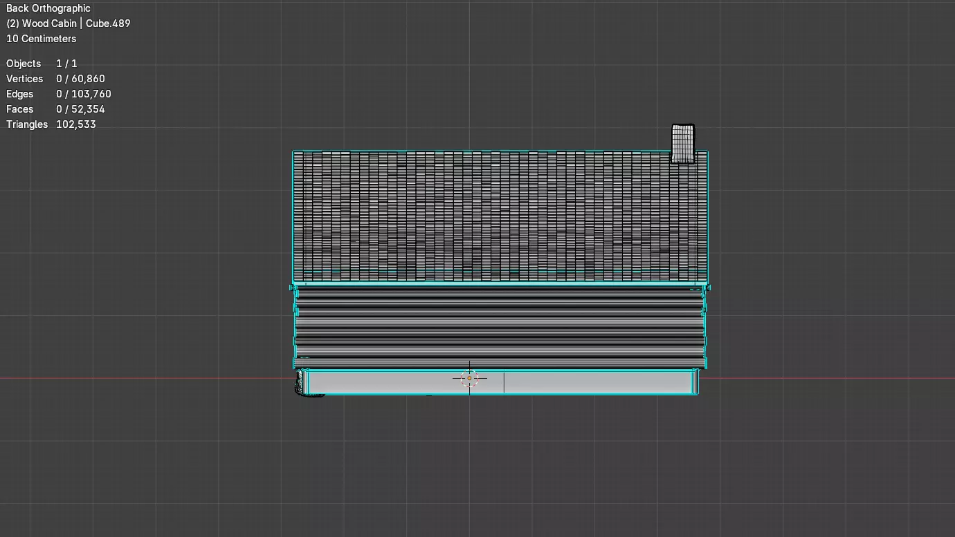 Forest Cabin with Porch Free 3D model_10