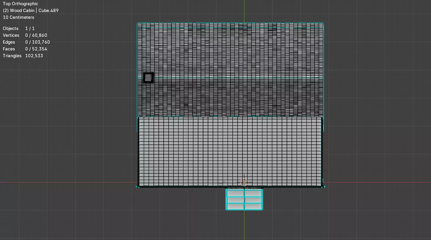 Forest Cabin with Porch Free 3D model_13