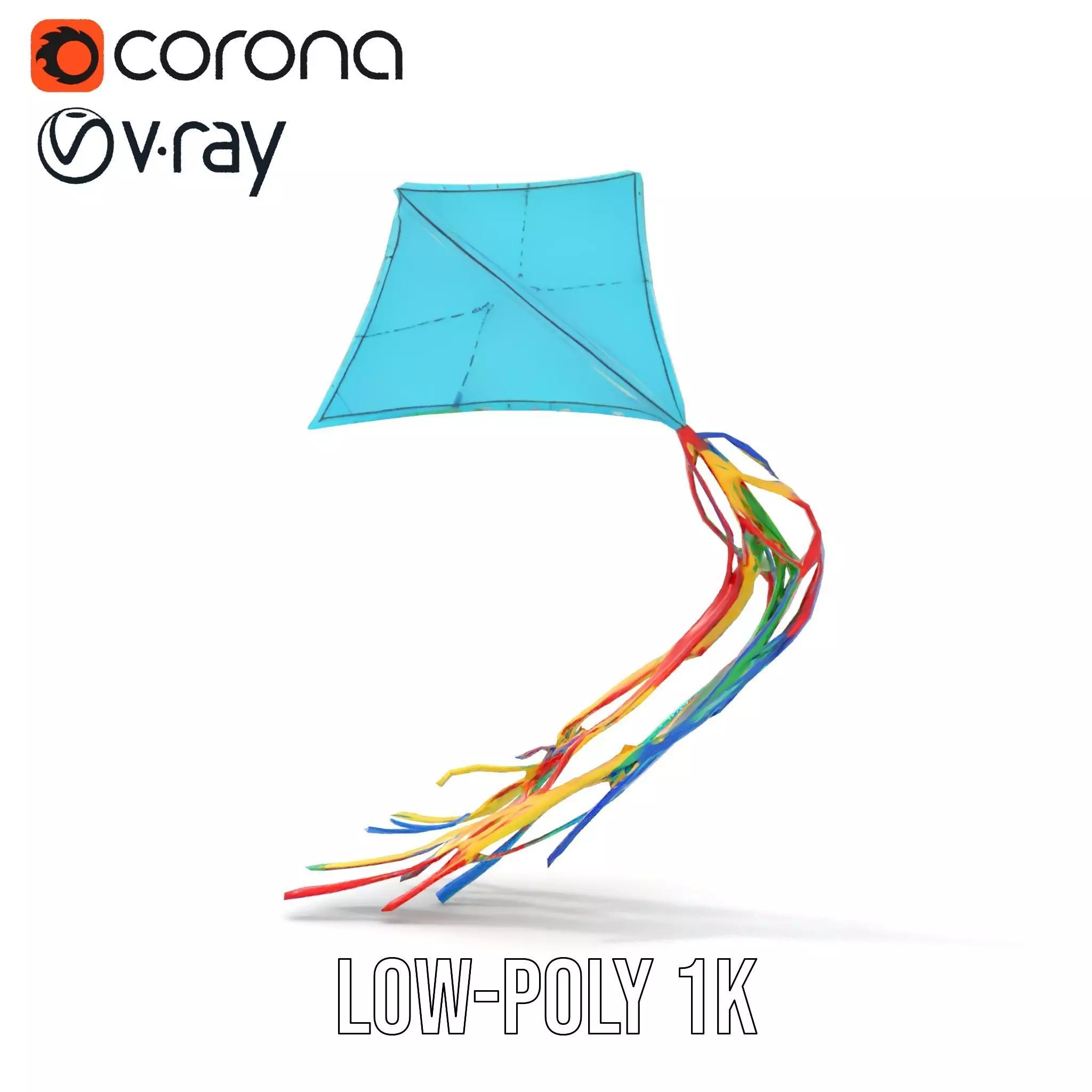 Vivid Sky Kite model pack Low-poly 3D model_12