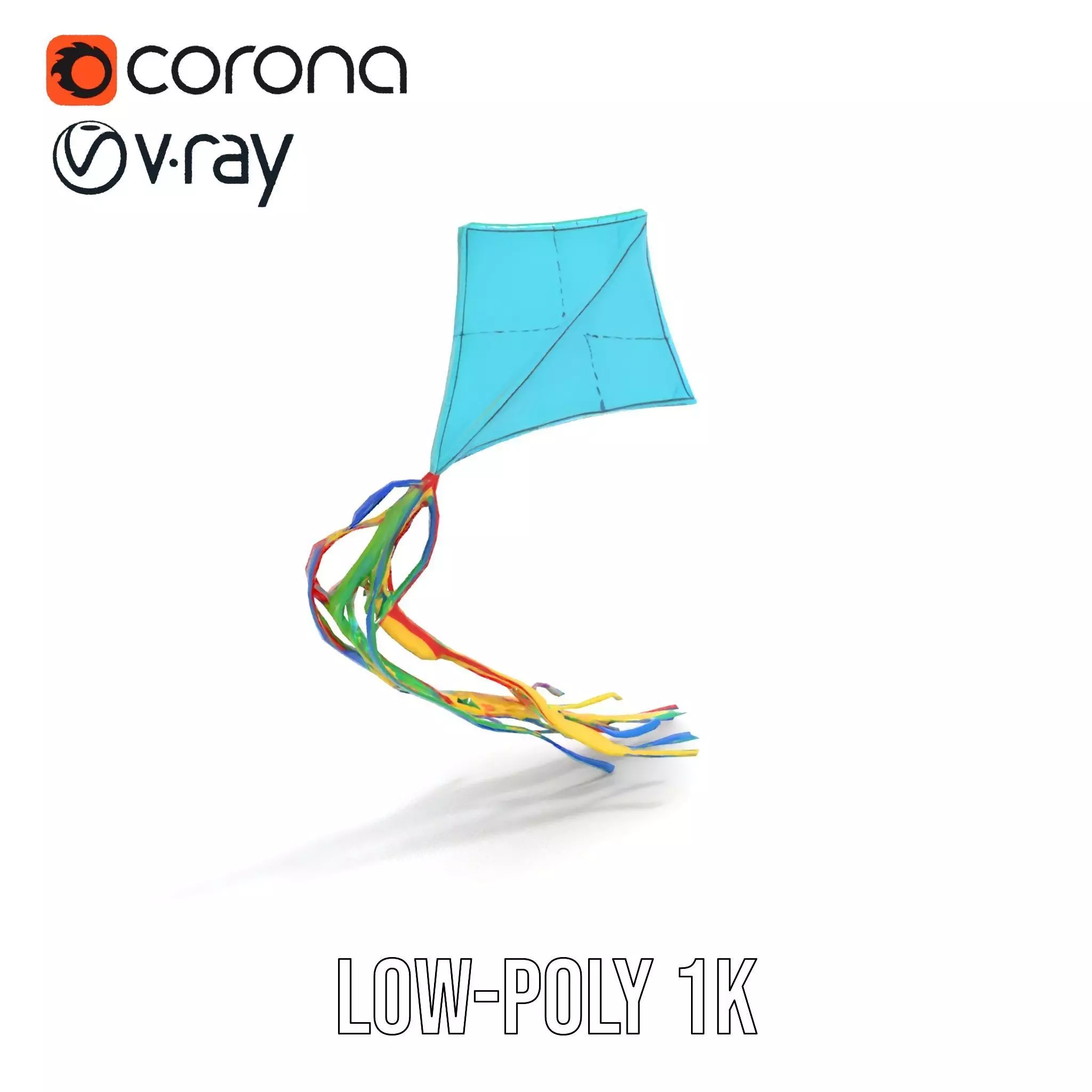 Vivid Sky Kite model pack Low-poly 3D model_9