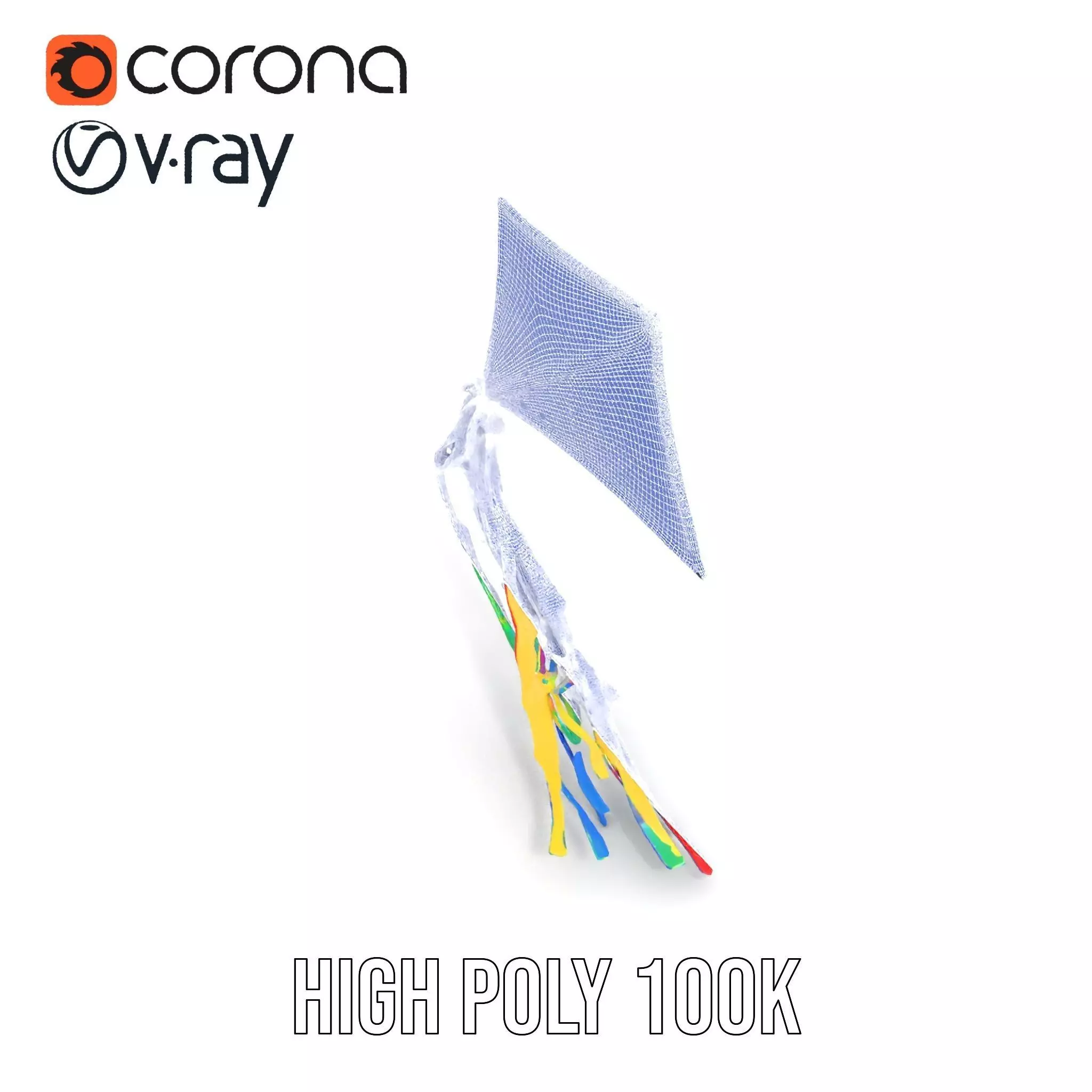 Vivid Sky Kite model pack Low-poly 3D model_34