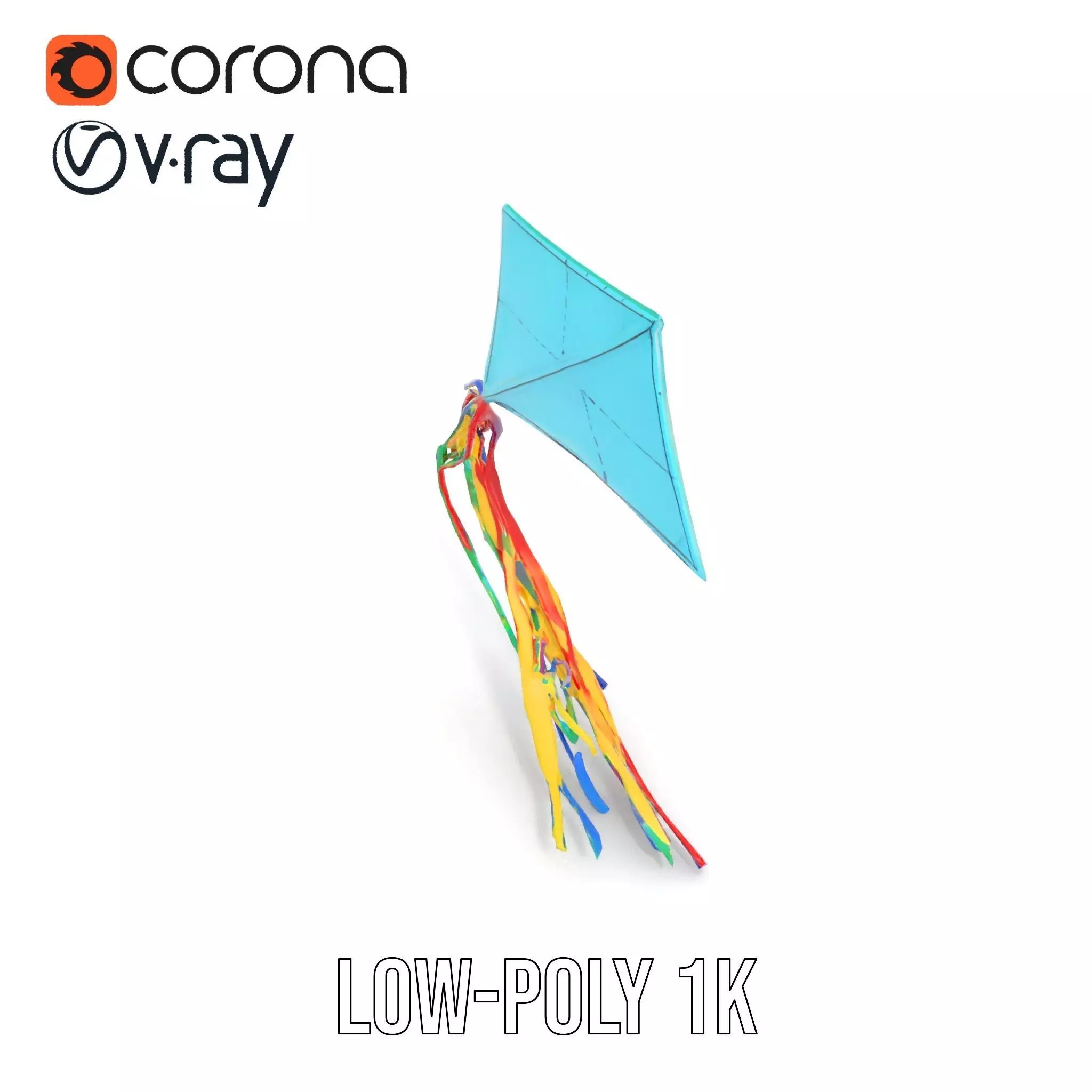 Vivid Sky Kite model pack Low-poly 3D model_14