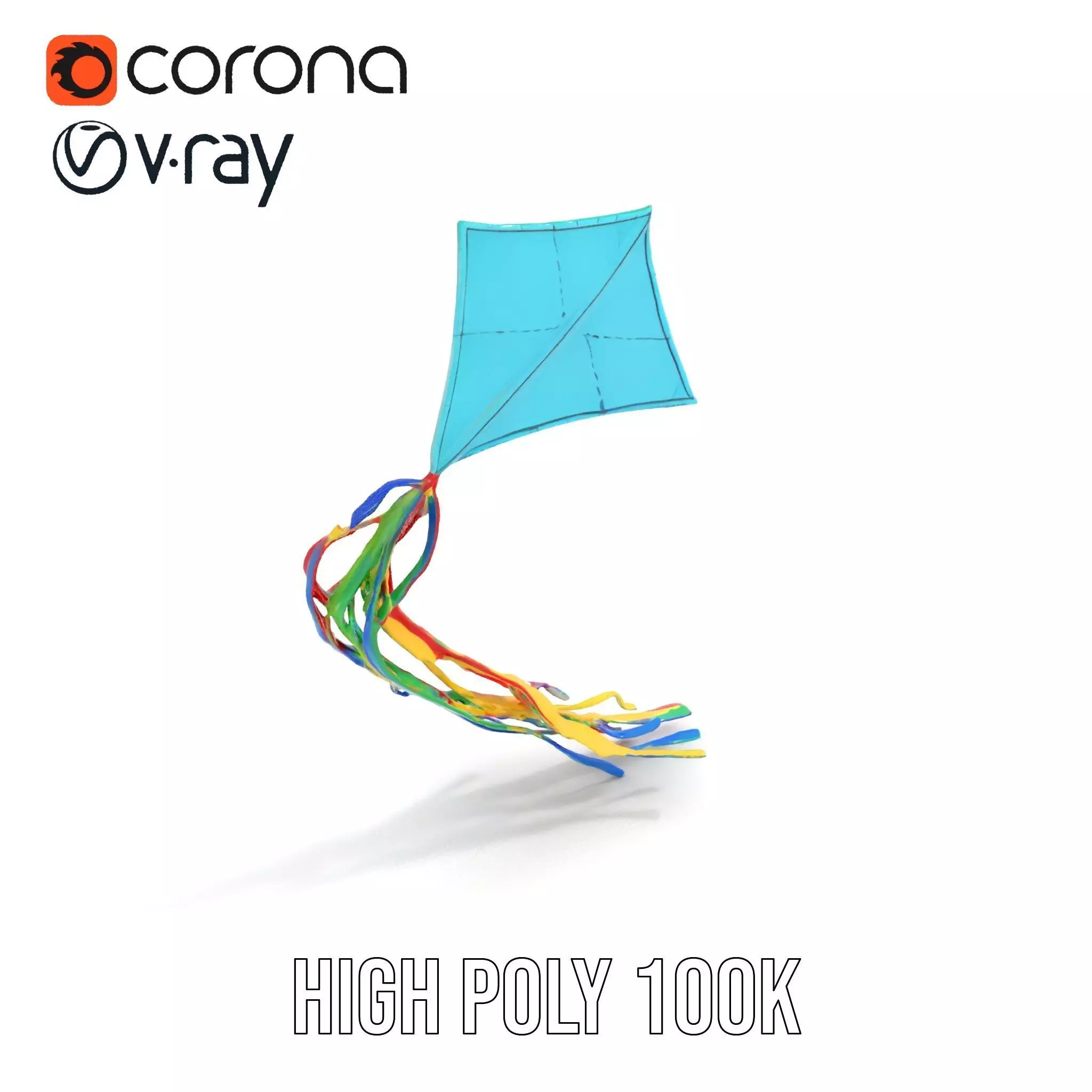 Vivid Sky Kite model pack Low-poly 3D model_23