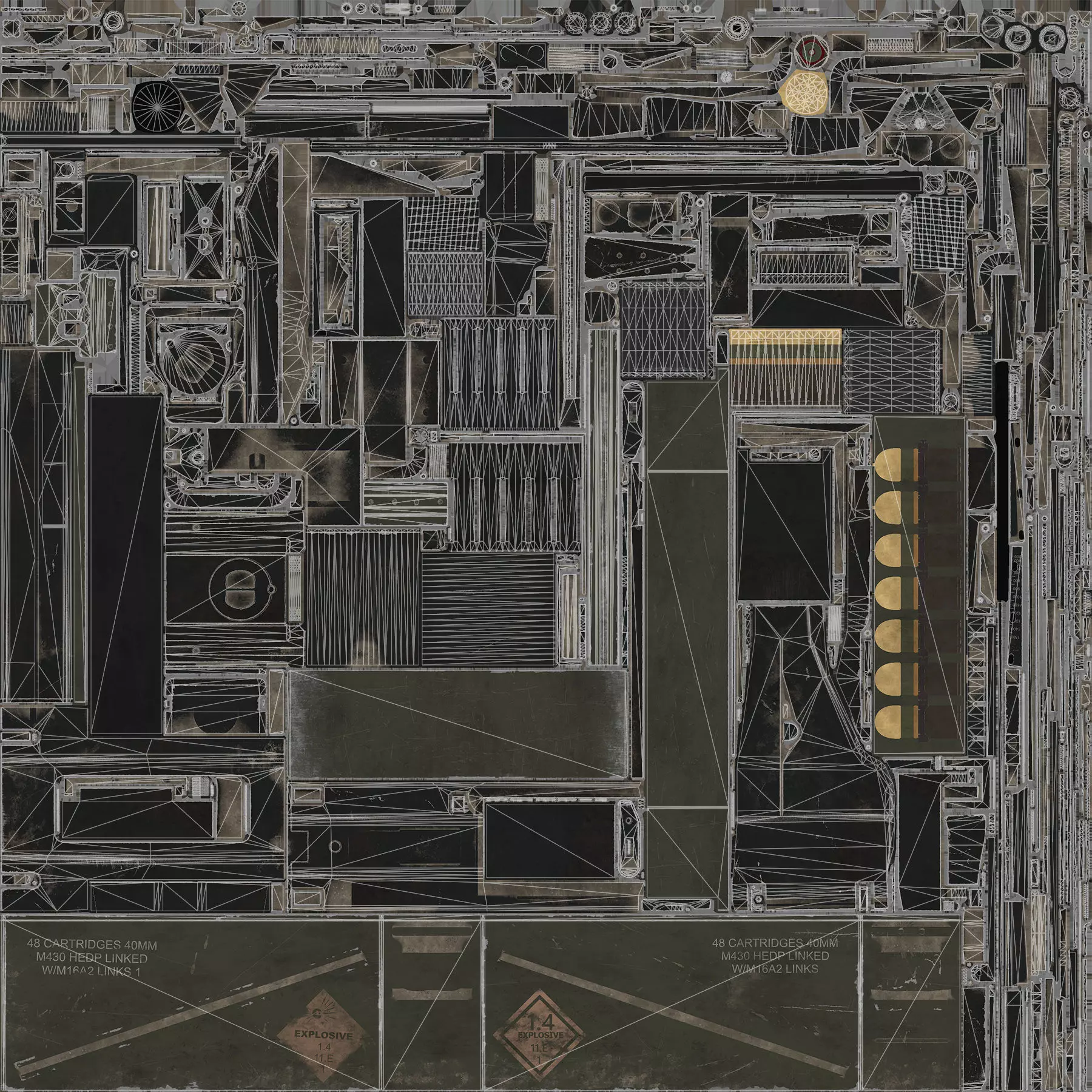 Mk 19 Grenade Launcher Game Ready Low-poly 3D model_8