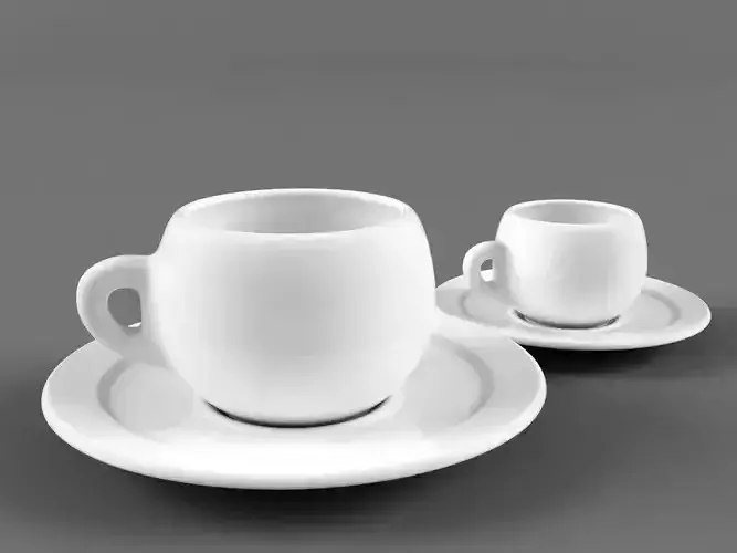 Coffee cup and plate