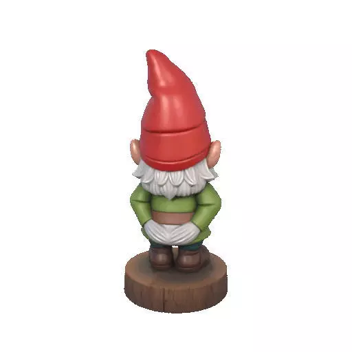 2251 Fairy Tale Gnome Color Full Body Figurine on Base 3D print model_20