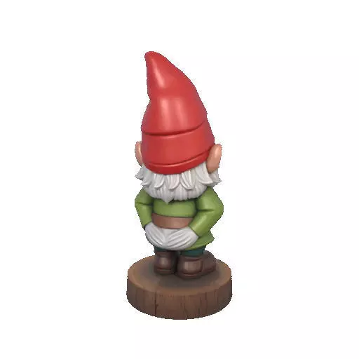 2251 Fairy Tale Gnome Color Full Body Figurine on Base 3D print model_19