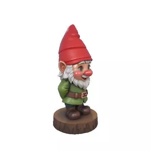 2251 Fairy Tale Gnome Color Full Body Figurine on Base 3D print model_10