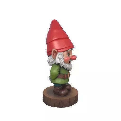 2251 Fairy Tale Gnome Color Full Body Figurine on Base 3D print model_12