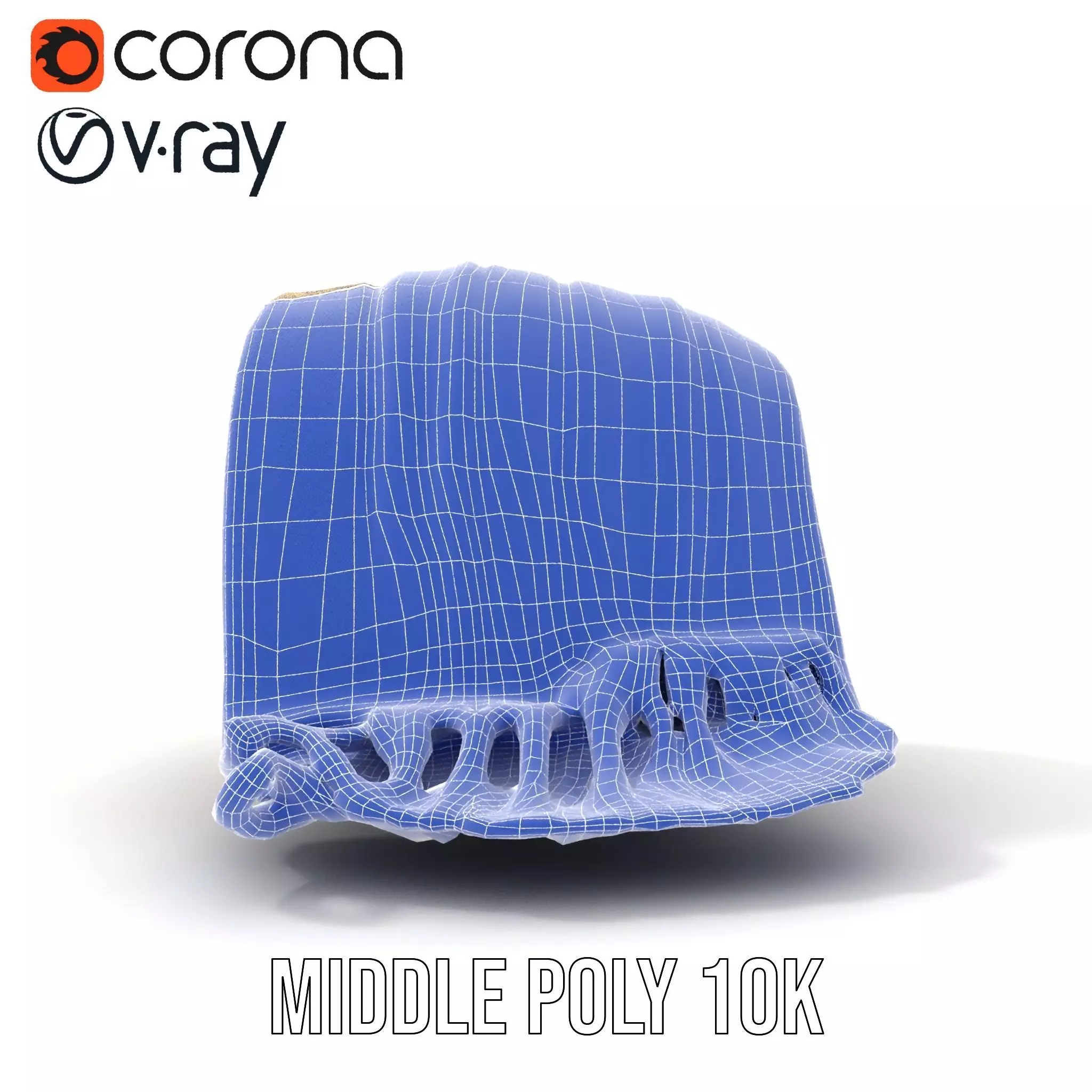 Cream Cozy Blanket model pack Low-poly 3D model_11