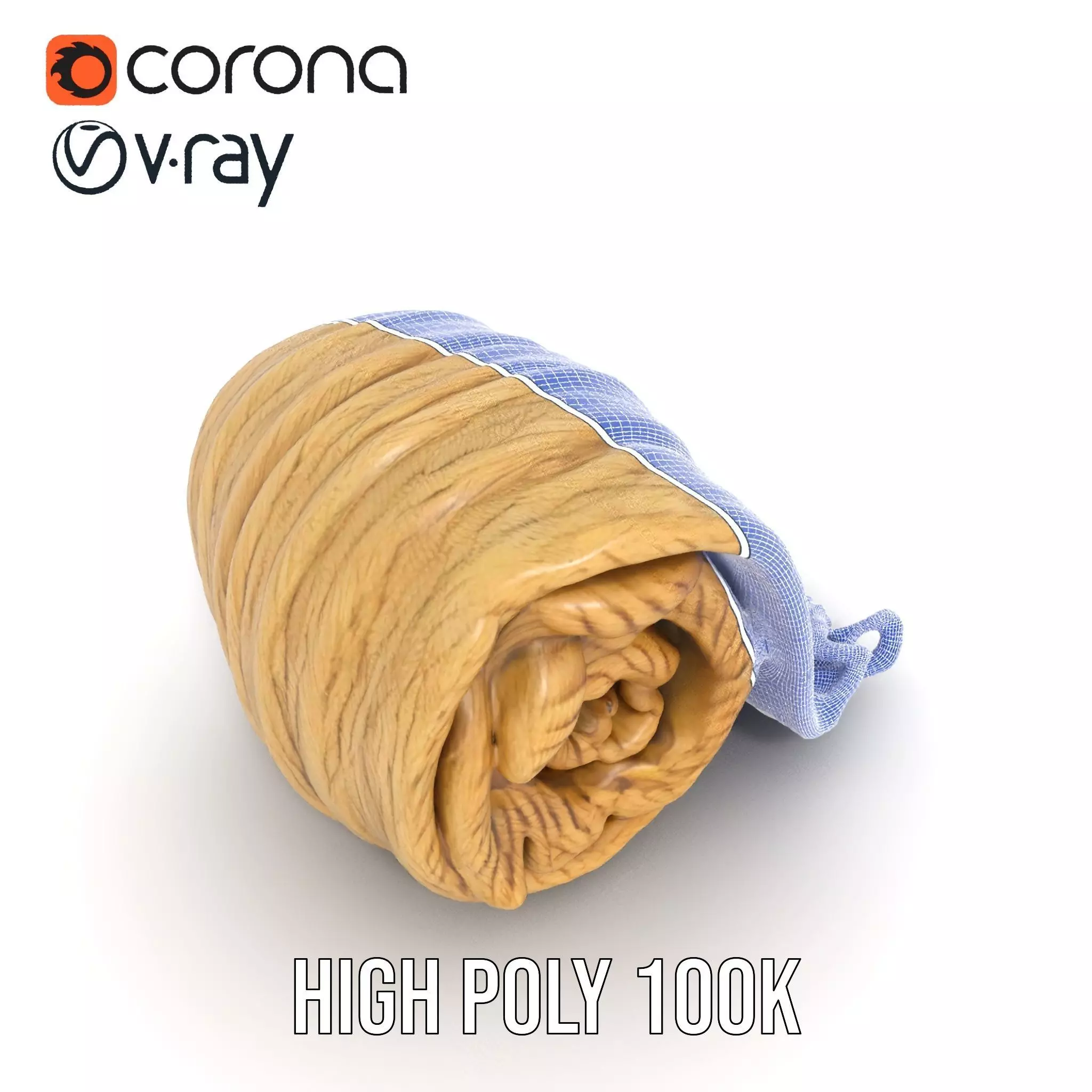 Cream Cozy Blanket model pack Low-poly 3D model_23