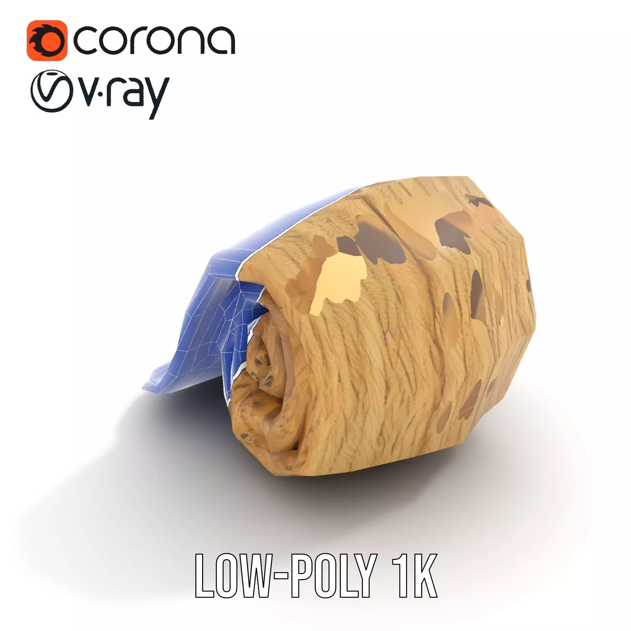 Cream Cozy Blanket model pack Low-poly 3D model_9