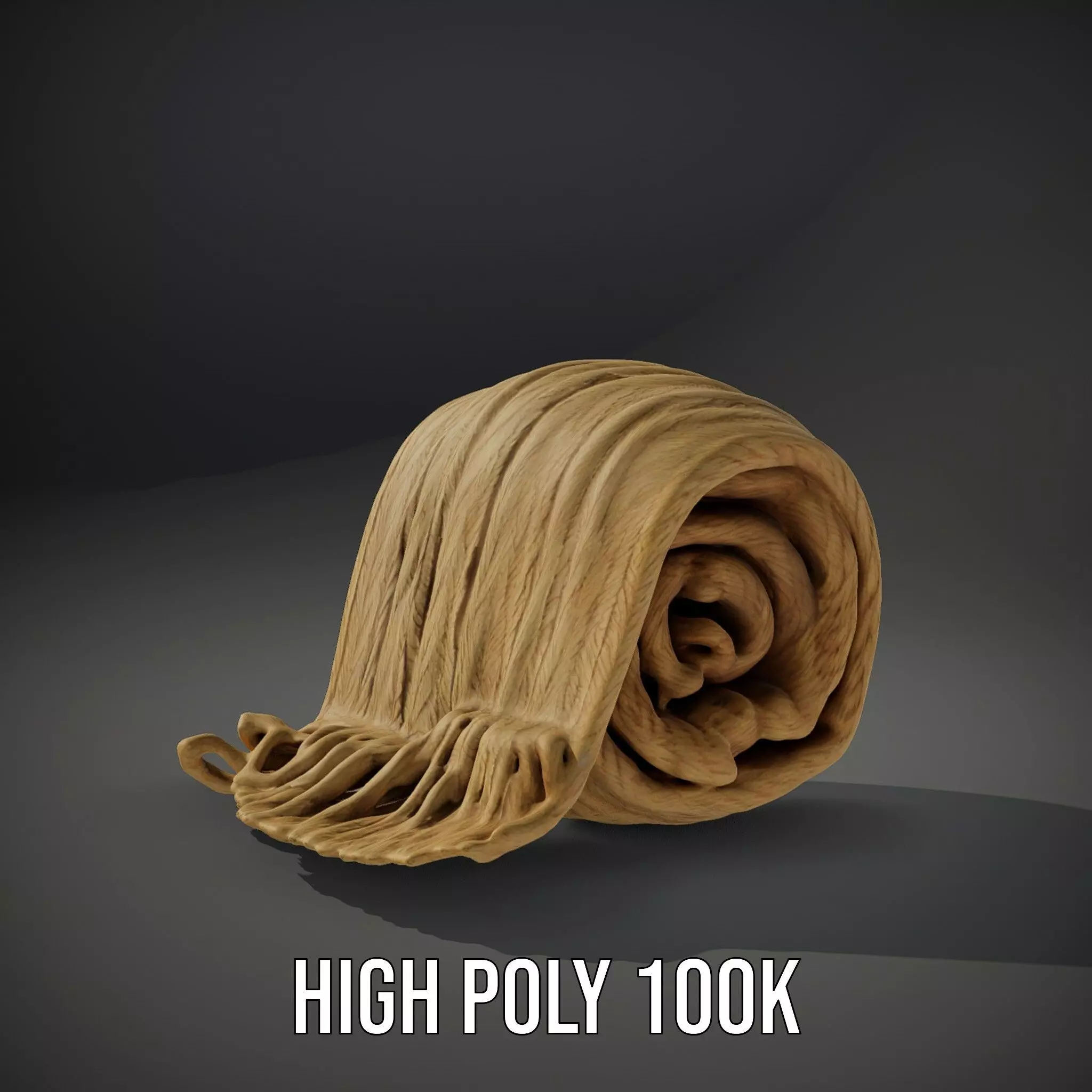 Cream Cozy Blanket model pack Low-poly 3D model_8