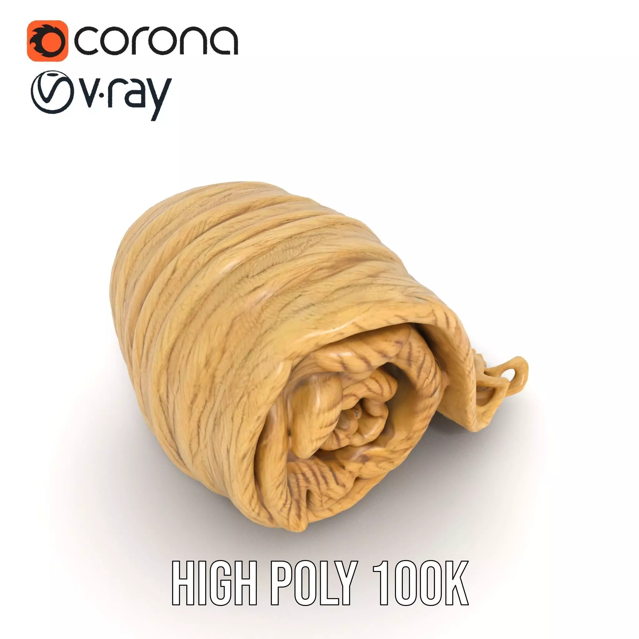 Cream Cozy Blanket model pack Low-poly 3D model_20