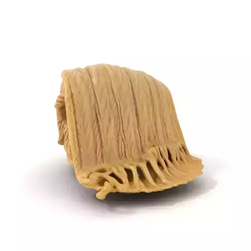 Cream Cozy Blanket model pack Low-poly 3D model