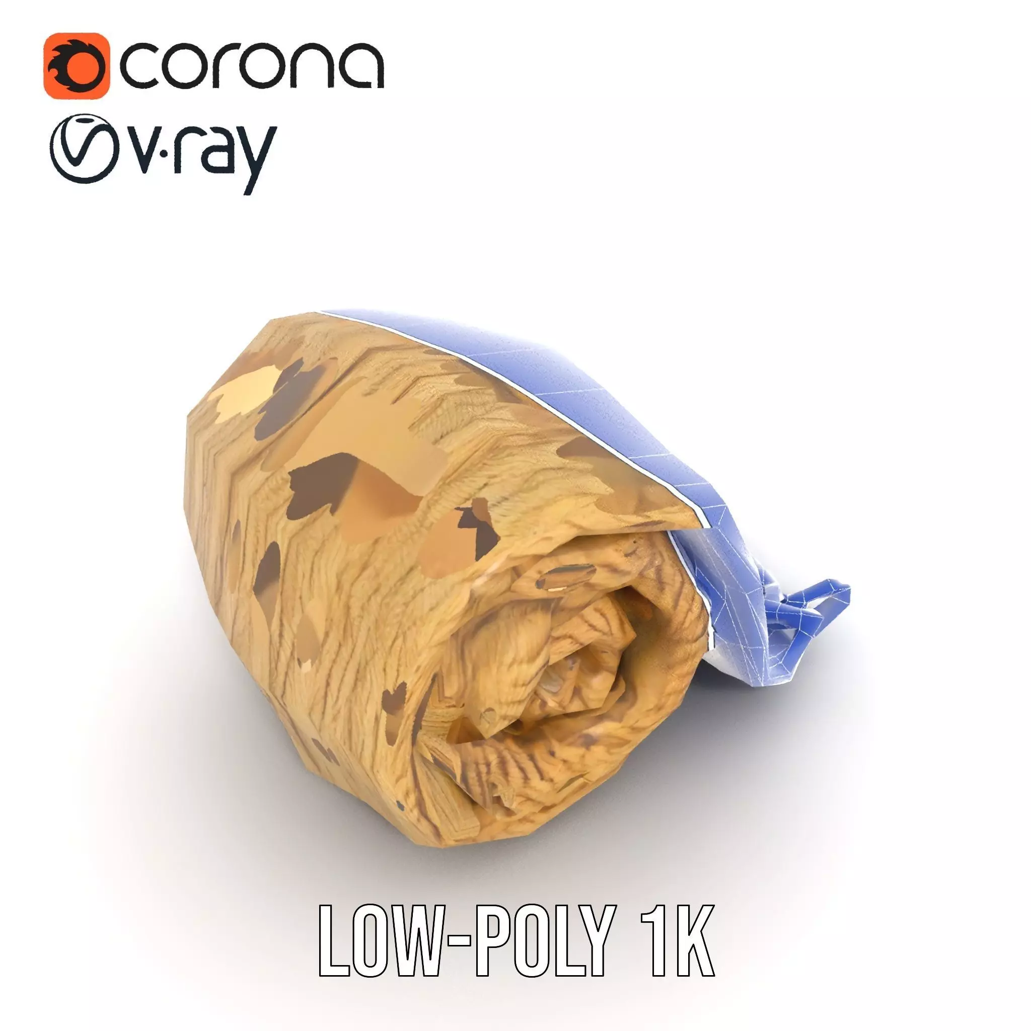 Cream Cozy Blanket model pack Low-poly 3D model_19