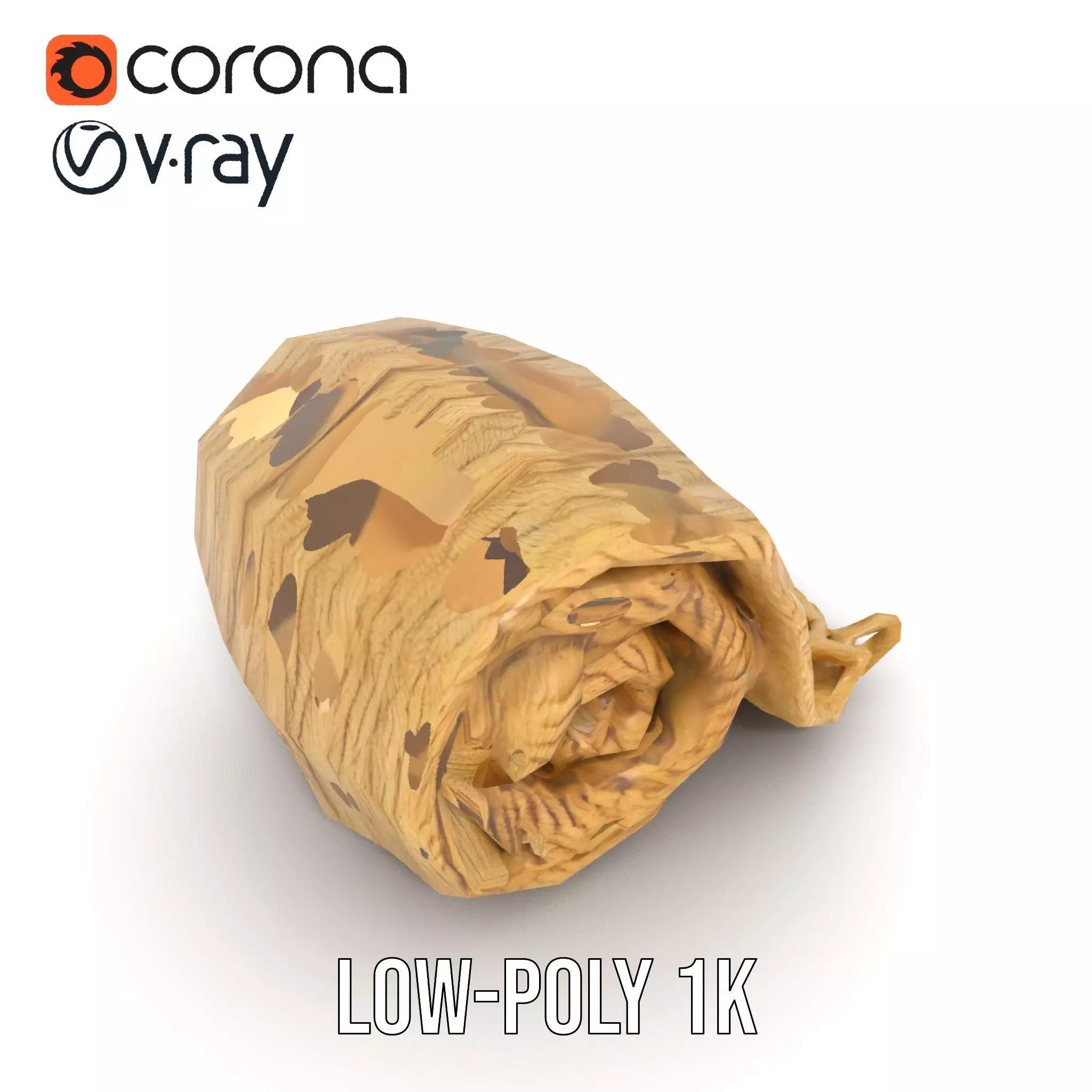 Cream Cozy Blanket model pack Low-poly 3D model_25