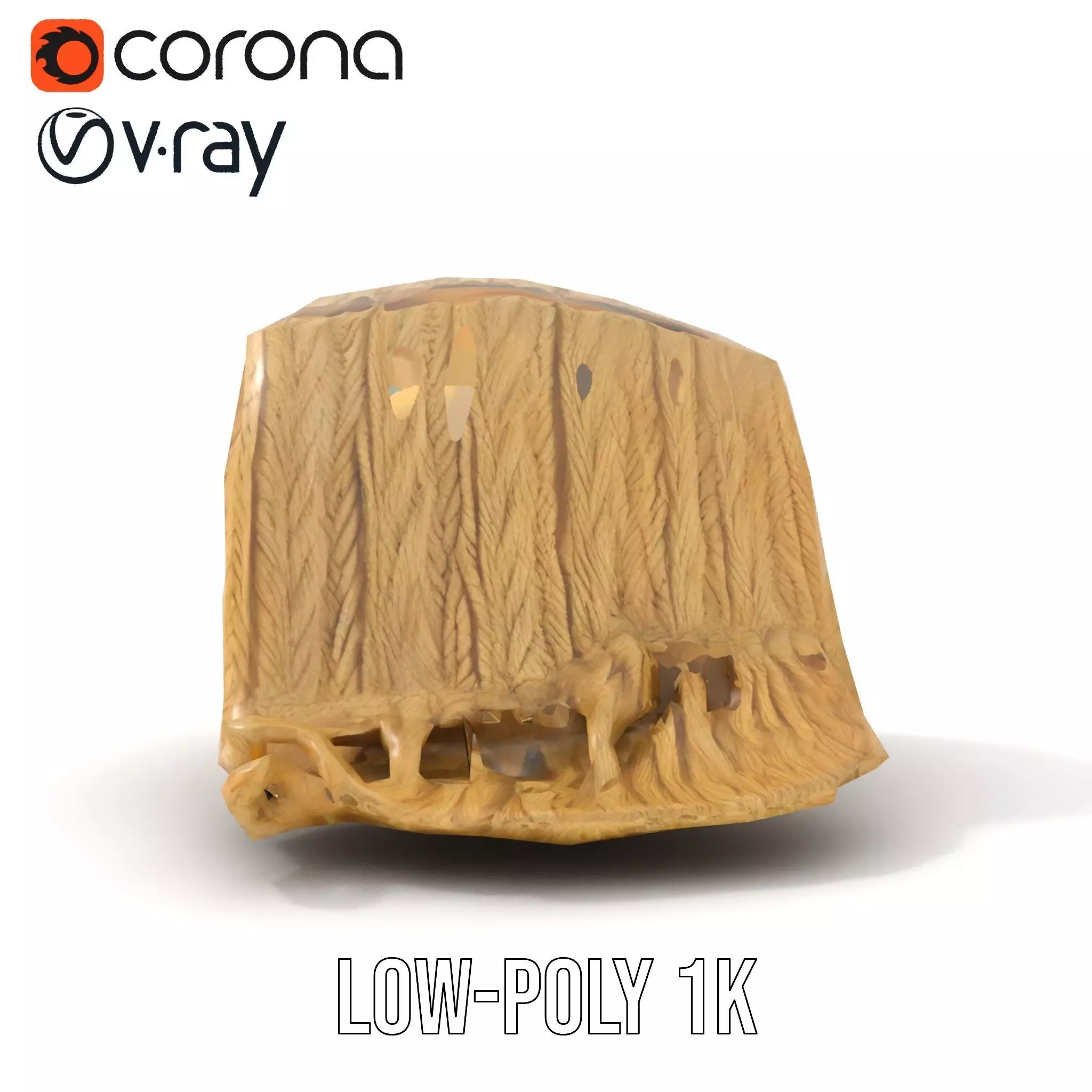 Cream Cozy Blanket model pack Low-poly 3D model_14