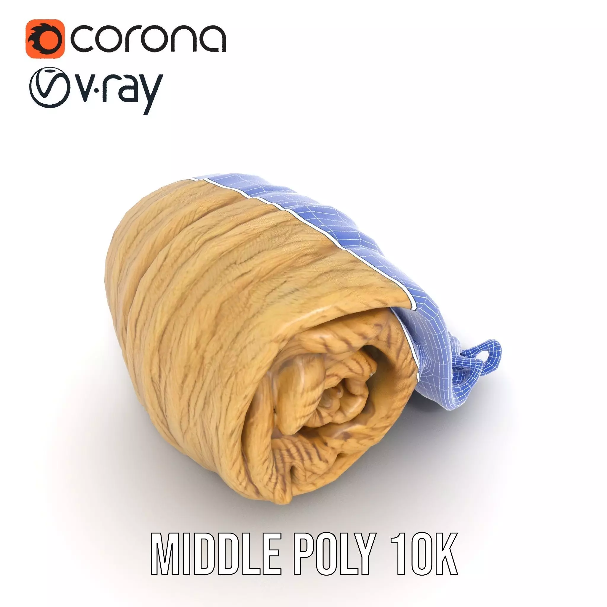 Cream Cozy Blanket model pack Low-poly 3D model_21