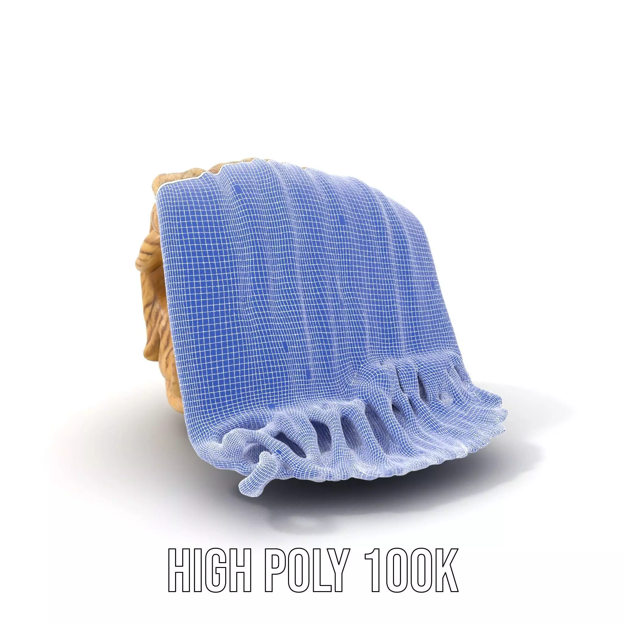 Cream Cozy Blanket model pack Low-poly 3D model_4