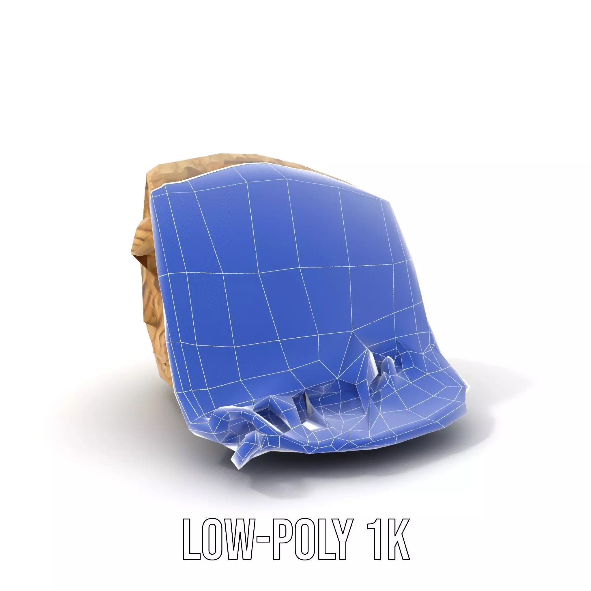 Cream Cozy Blanket model pack Low-poly 3D model_7