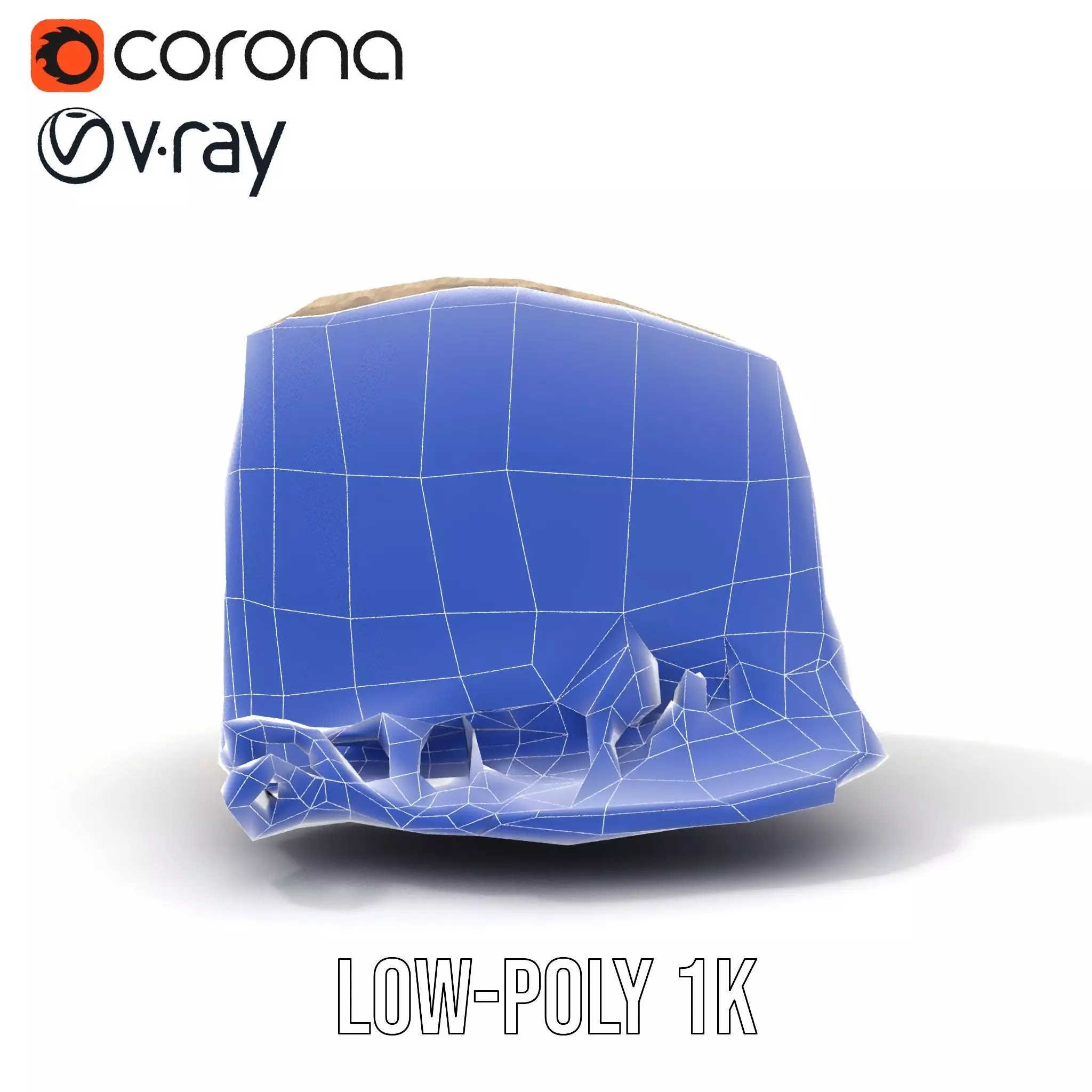 Cream Cozy Blanket model pack Low-poly 3D model_30