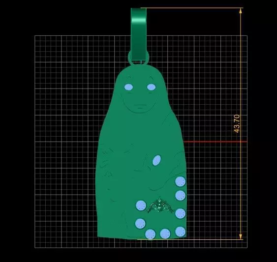 3D Gold Pendant 3D Printable Model 3D print model_3