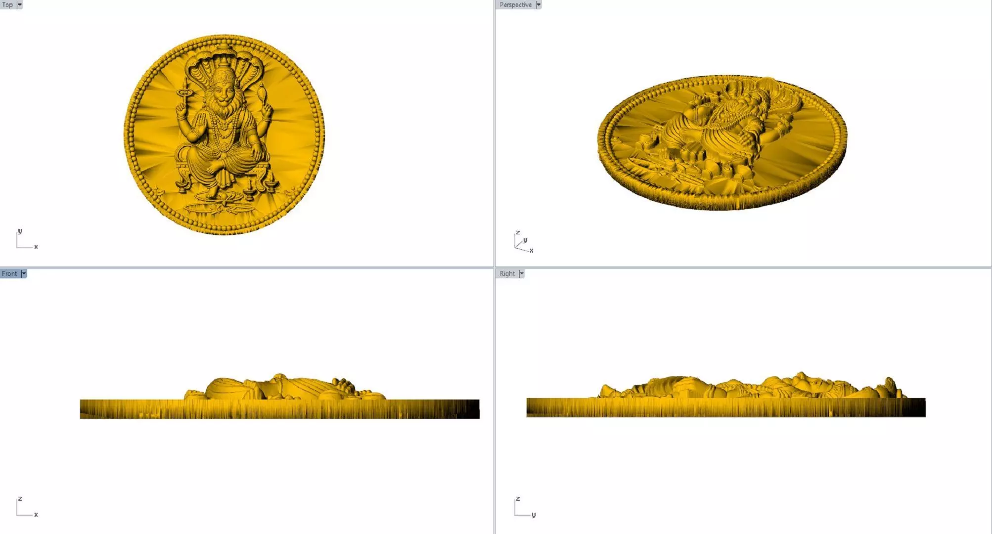NARASHIMHA COIN 3D print model_4