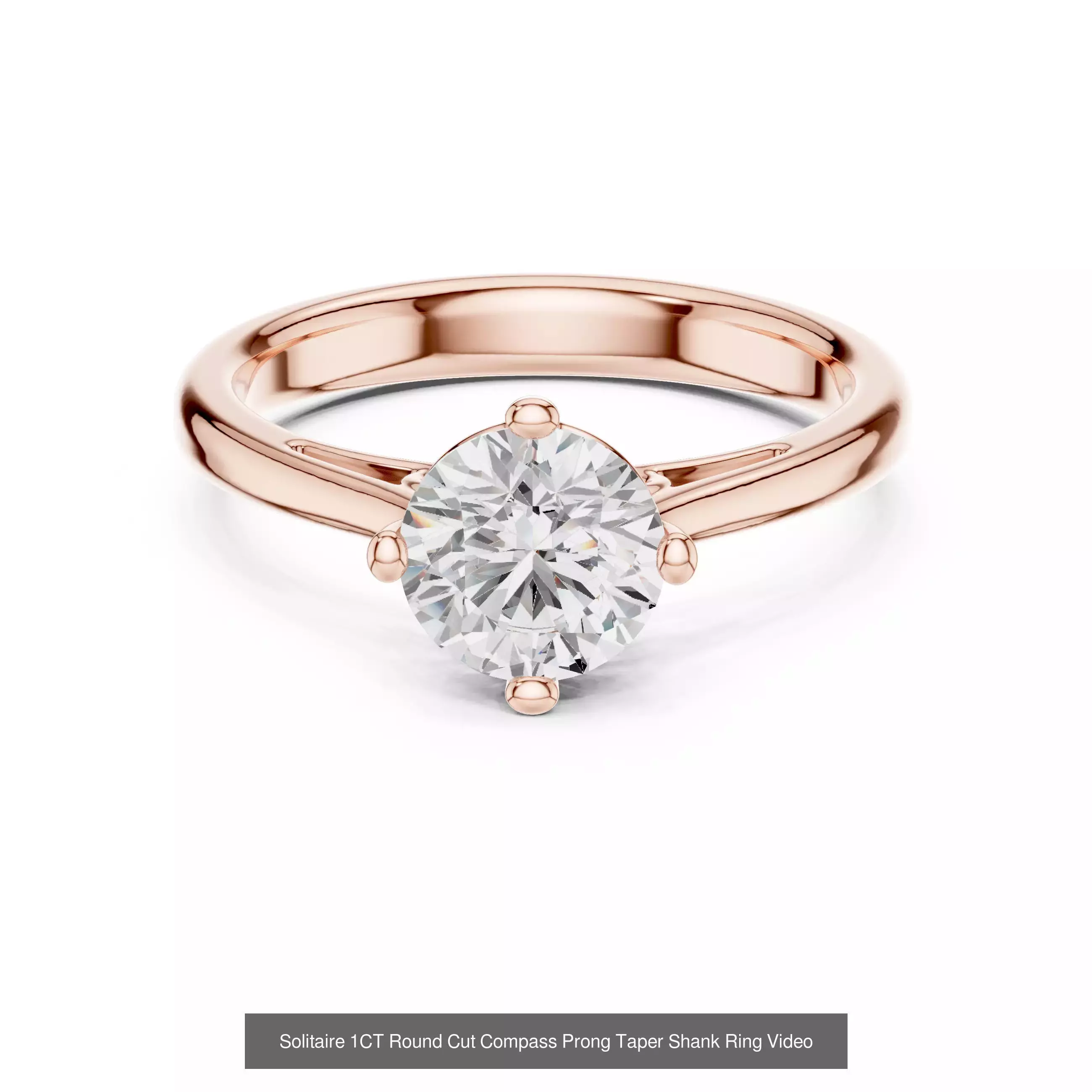 237 Solitaire Diamond Ring 3DM STL OBJ FBX 3 Color Render Video 3D Model Collection_117