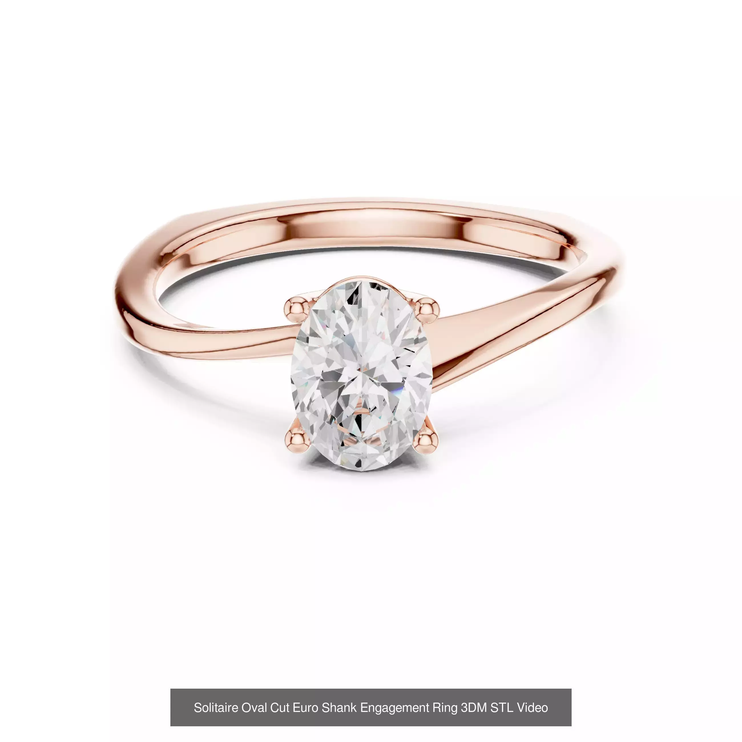 237 Solitaire Diamond Ring 3DM STL OBJ FBX 3 Color Render Video 3D Model Collection_85